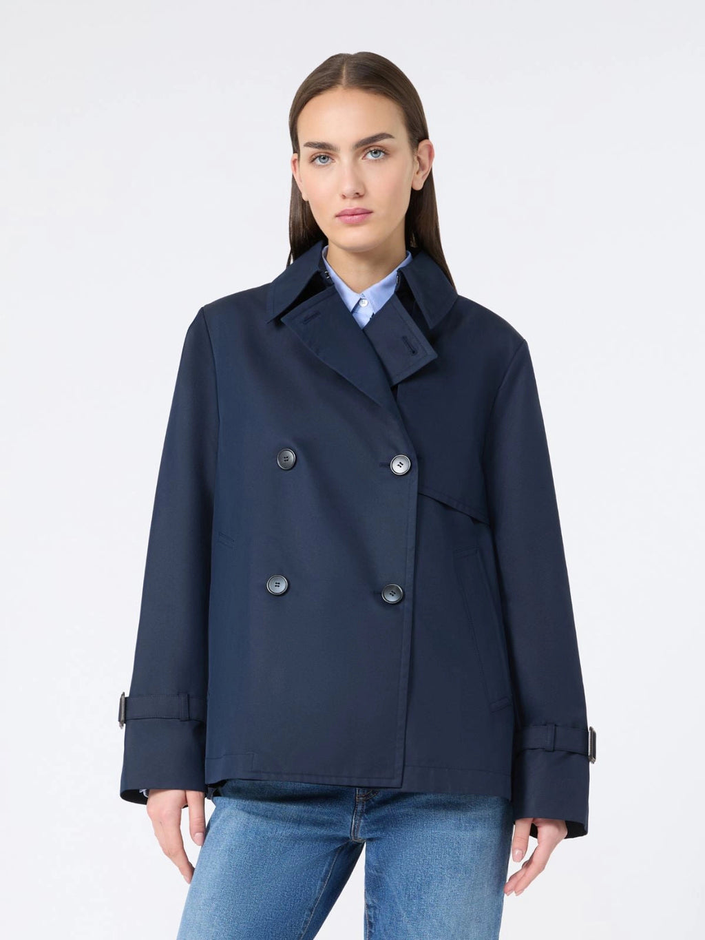 Weekend Max Mara Trench crop in gabardina antipioggia Biglia PE26 WeekendMaxMara