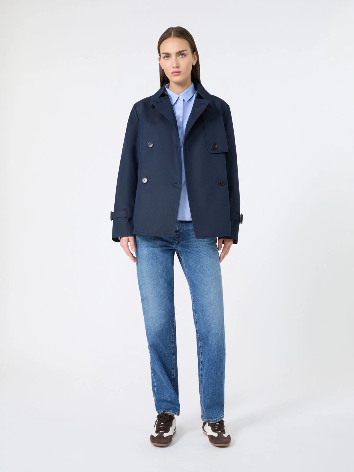 Weekend Max Mara Trench crop in gabardina antipioggia Biglia PE26 WeekendMaxMara