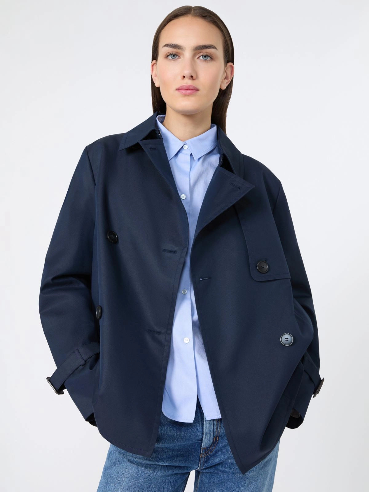 Weekend Max Mara Trench crop in gabardina antipioggia Biglia PE26 WeekendMaxMara