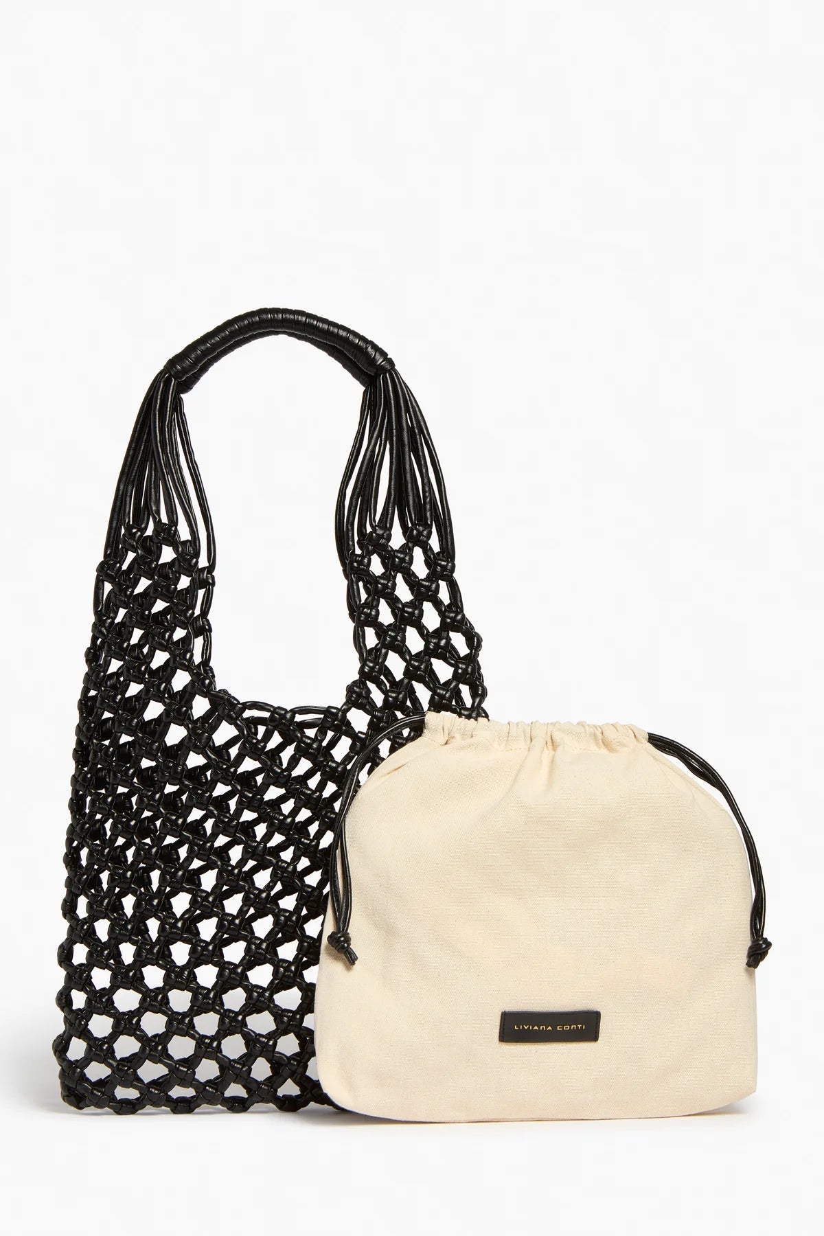 Liviana Conti Borsa a spalla con tubolari intrecciati a mano Oprah mod F6SA70 PE26 Liviana Conti