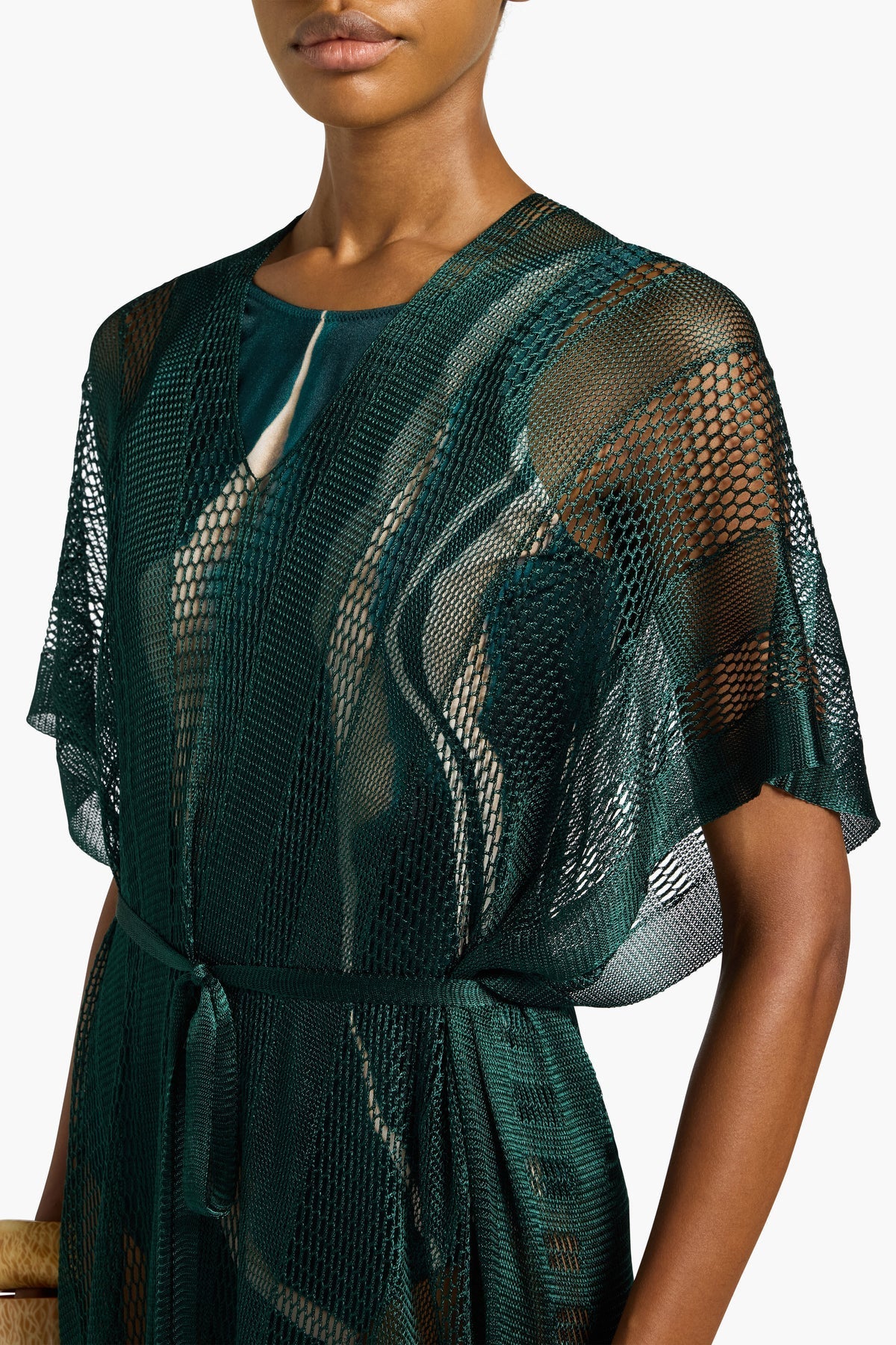 Liviana Conti Caftano lungo con frange lavorazione raschel Cintia mod. A6SF83 PE26 Liviana Conti