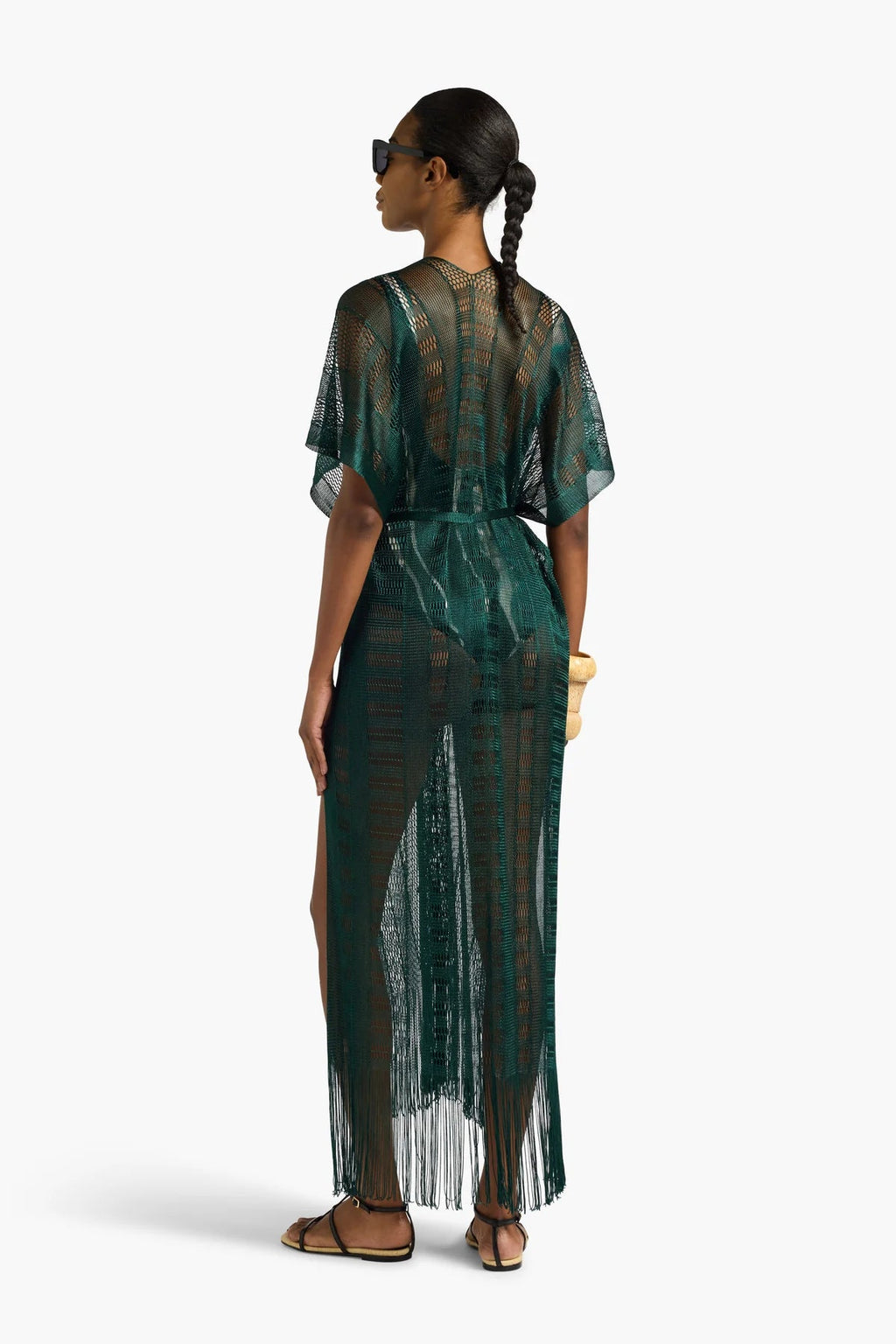 Liviana Conti Caftano lungo con frange lavorazione raschel Cintia mod. A6SF83 PE26 Liviana Conti