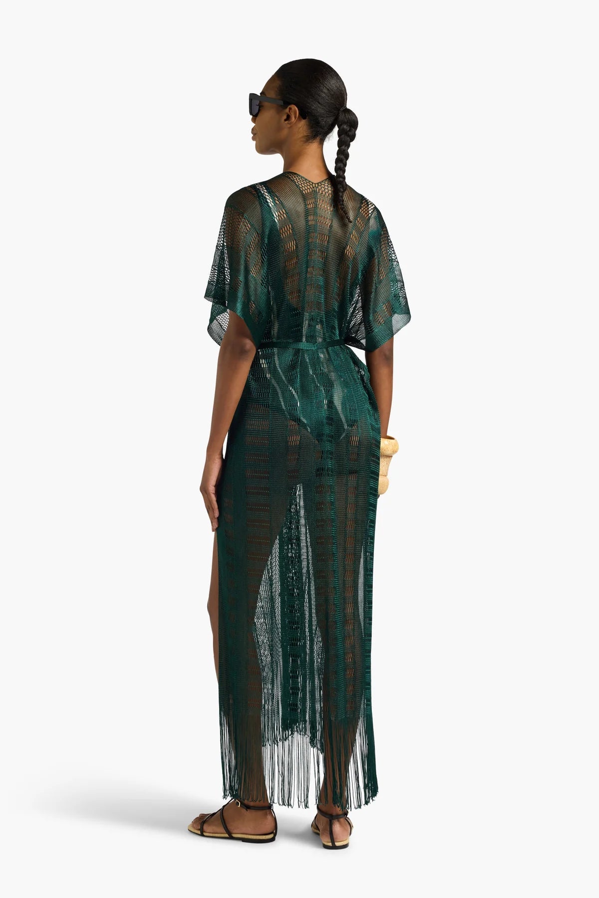 Liviana Conti Caftano lungo con frange lavorazione raschel Cintia mod. A6SF83 PE26 Liviana Conti