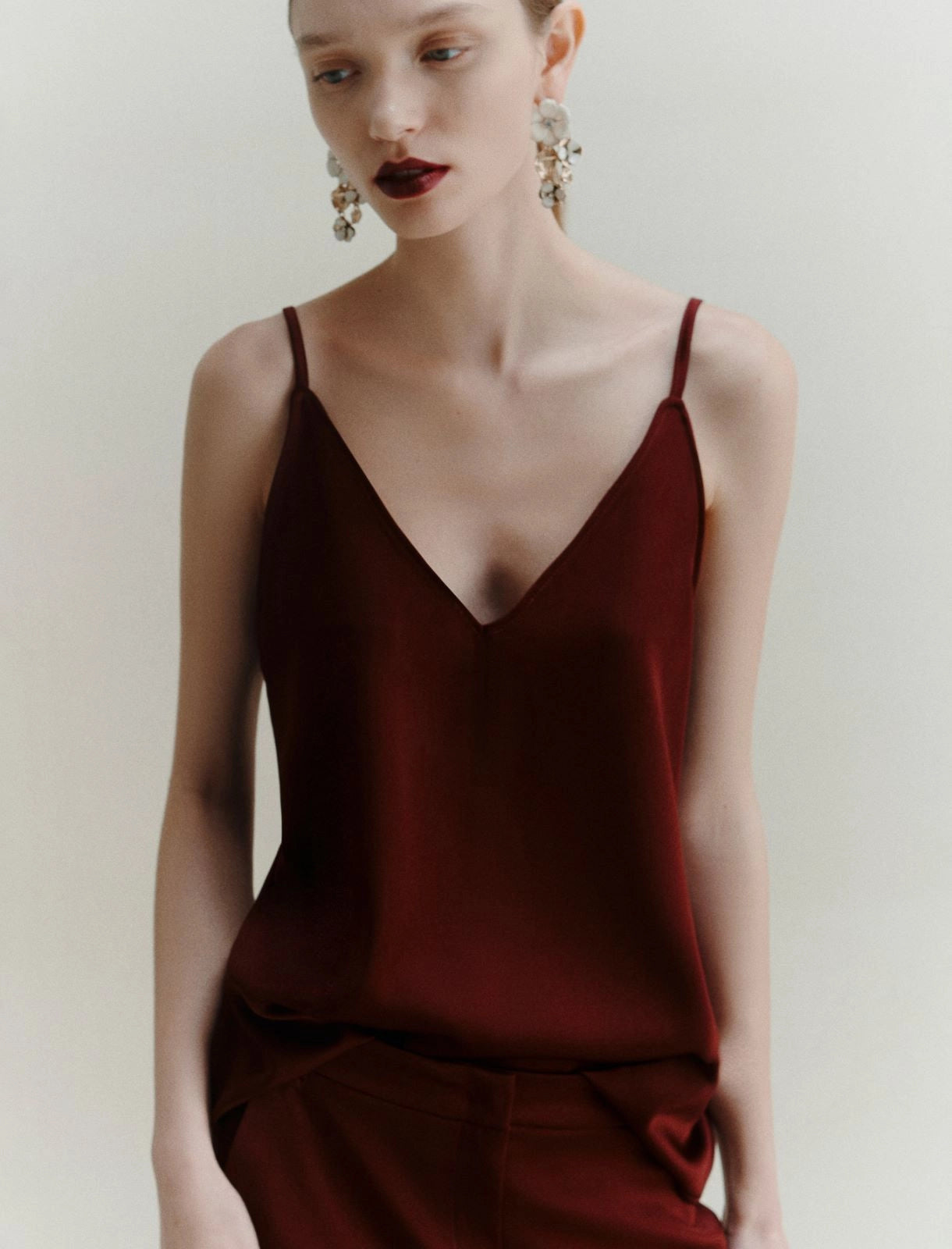 Marella Top sottoveste in satin, bordeaux Carso AI25