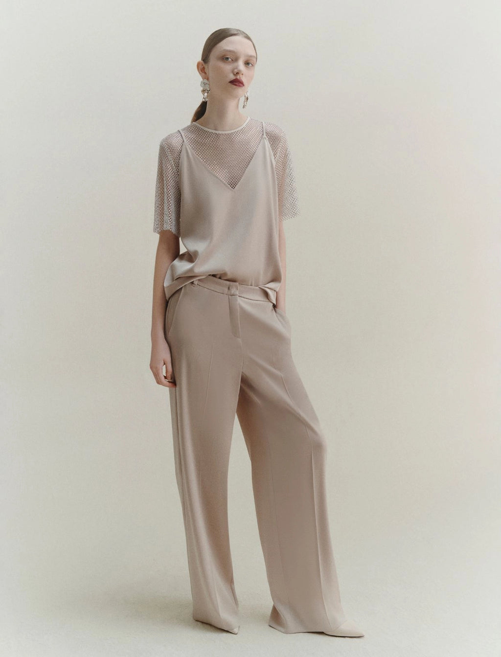 Marella Top sottoveste in satin, naturale Carso AI25