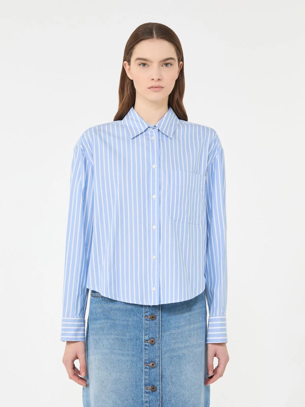 Weekend Max Mara Camicia in Oxford di cotone a righe Cartone PE26 WeekendMaxMara