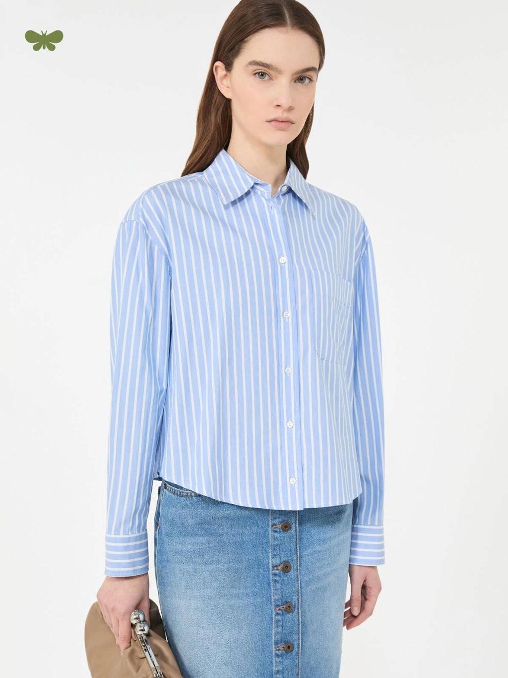 Weekend Max Mara Camicia in Oxford di cotone a righe Cartone PE26 WeekendMaxMara