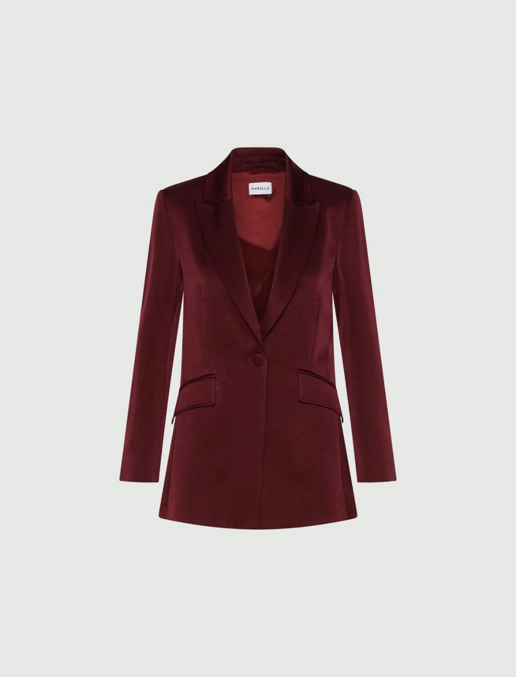 Marella Giacca in satin bordeaux Cognac AI25