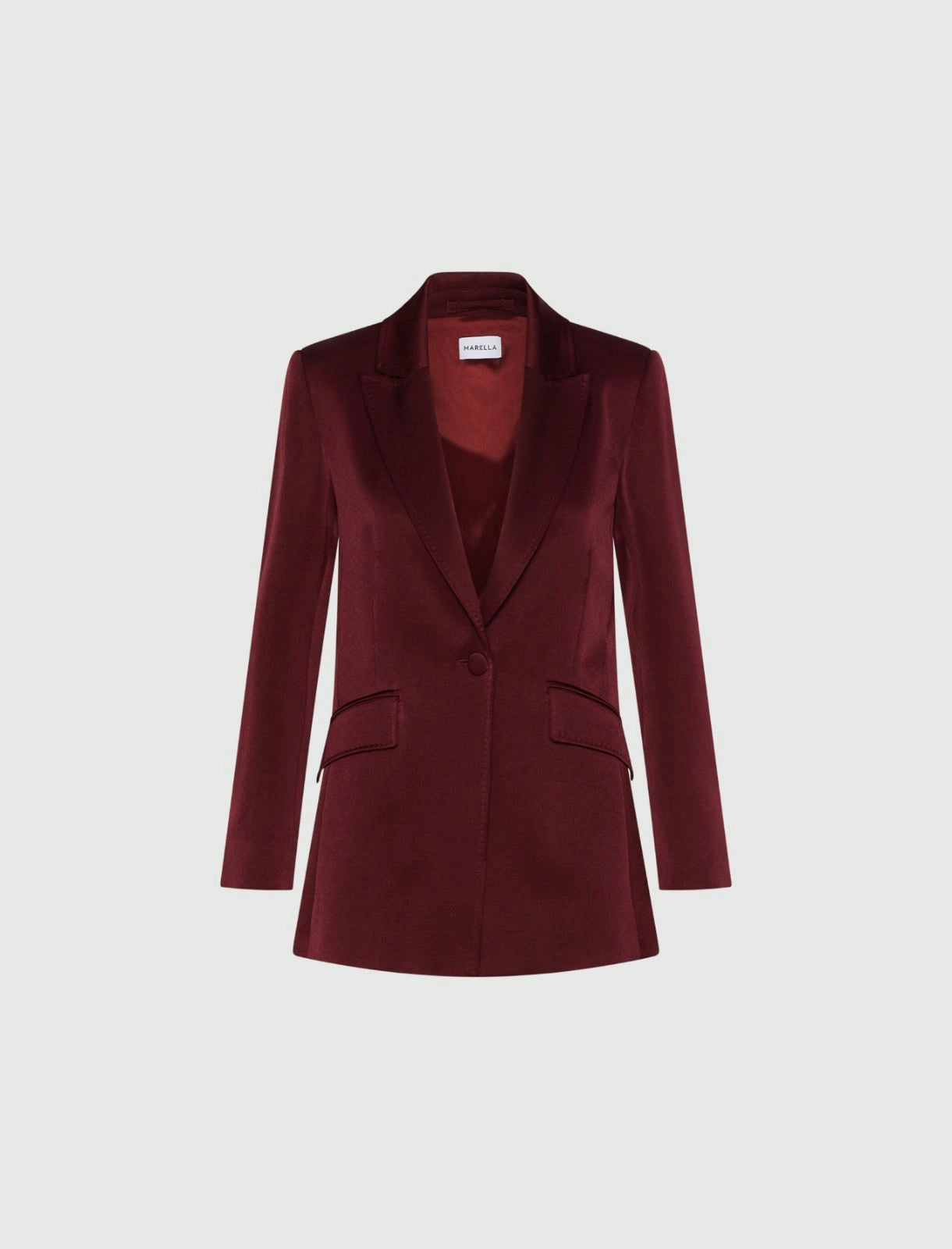 Marella Giacca in satin bordeaux Cognac AI25