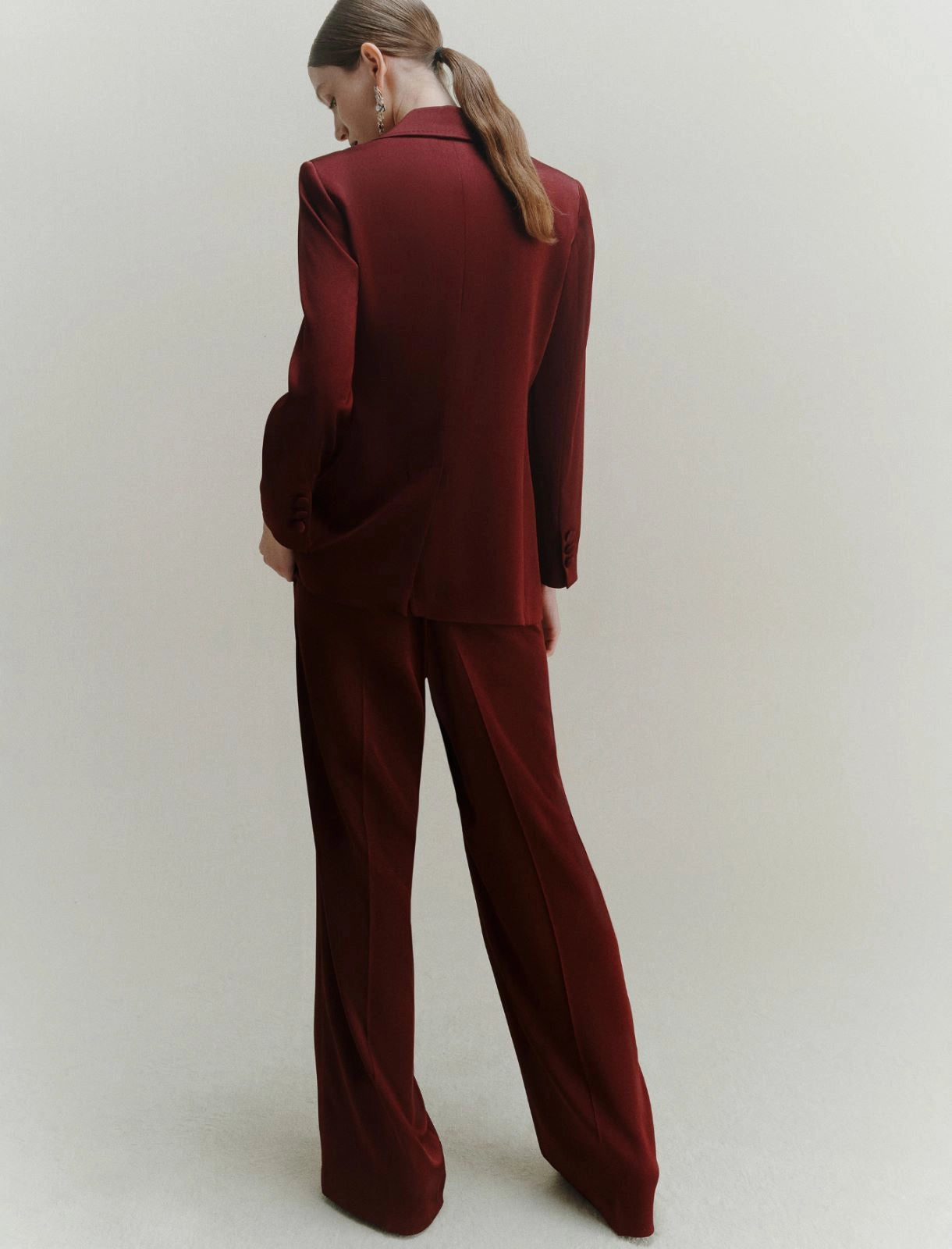 Marella Giacca in satin bordeaux Cognac AI25
