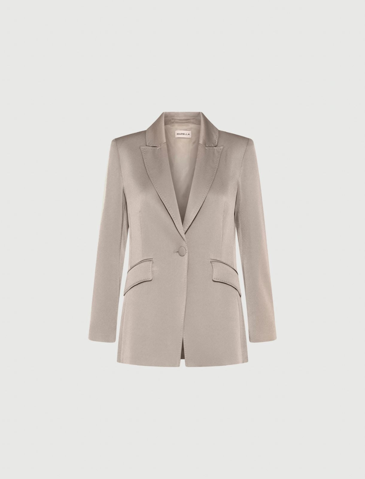 Marella Giacca in satin naturale Cognac AI25