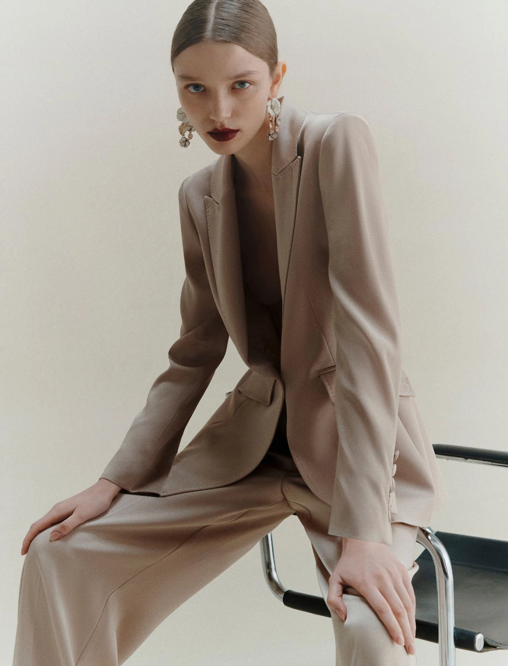 Marella Giacca in satin naturale Cognac AI25