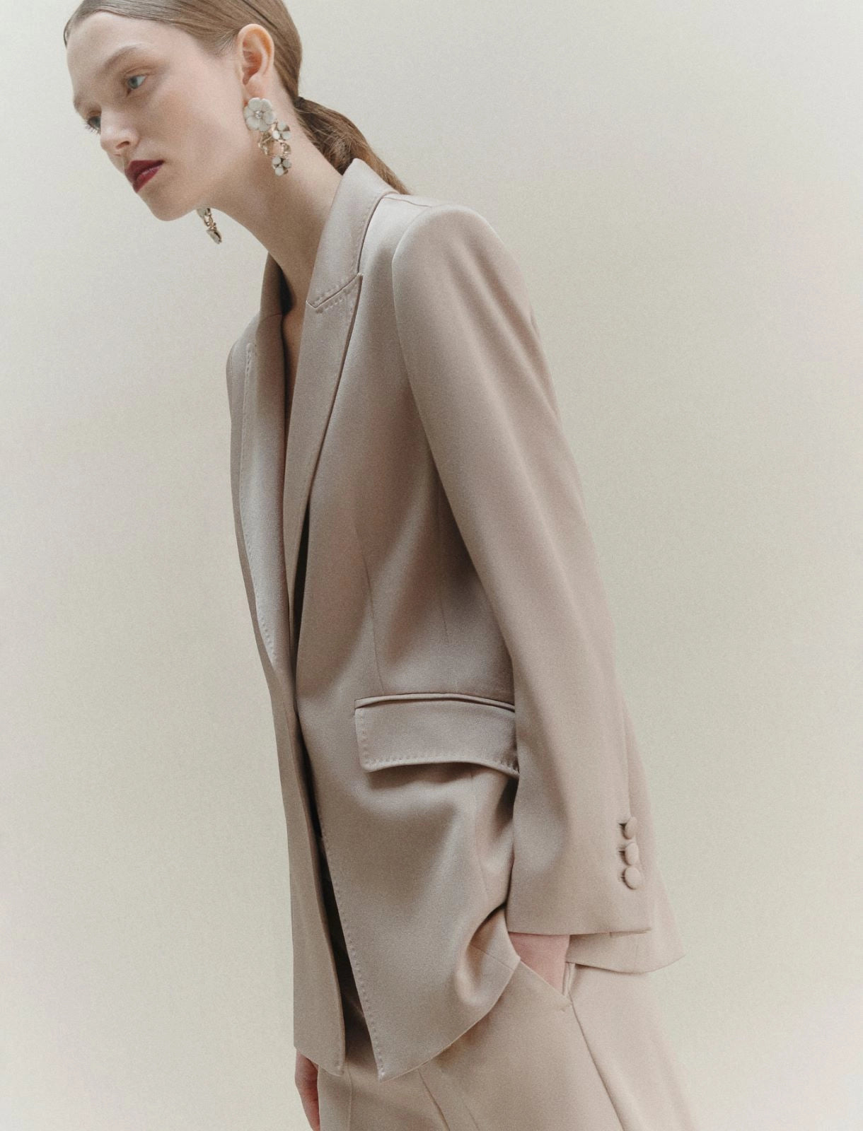 Marella Giacca in satin naturale Cognac AI25