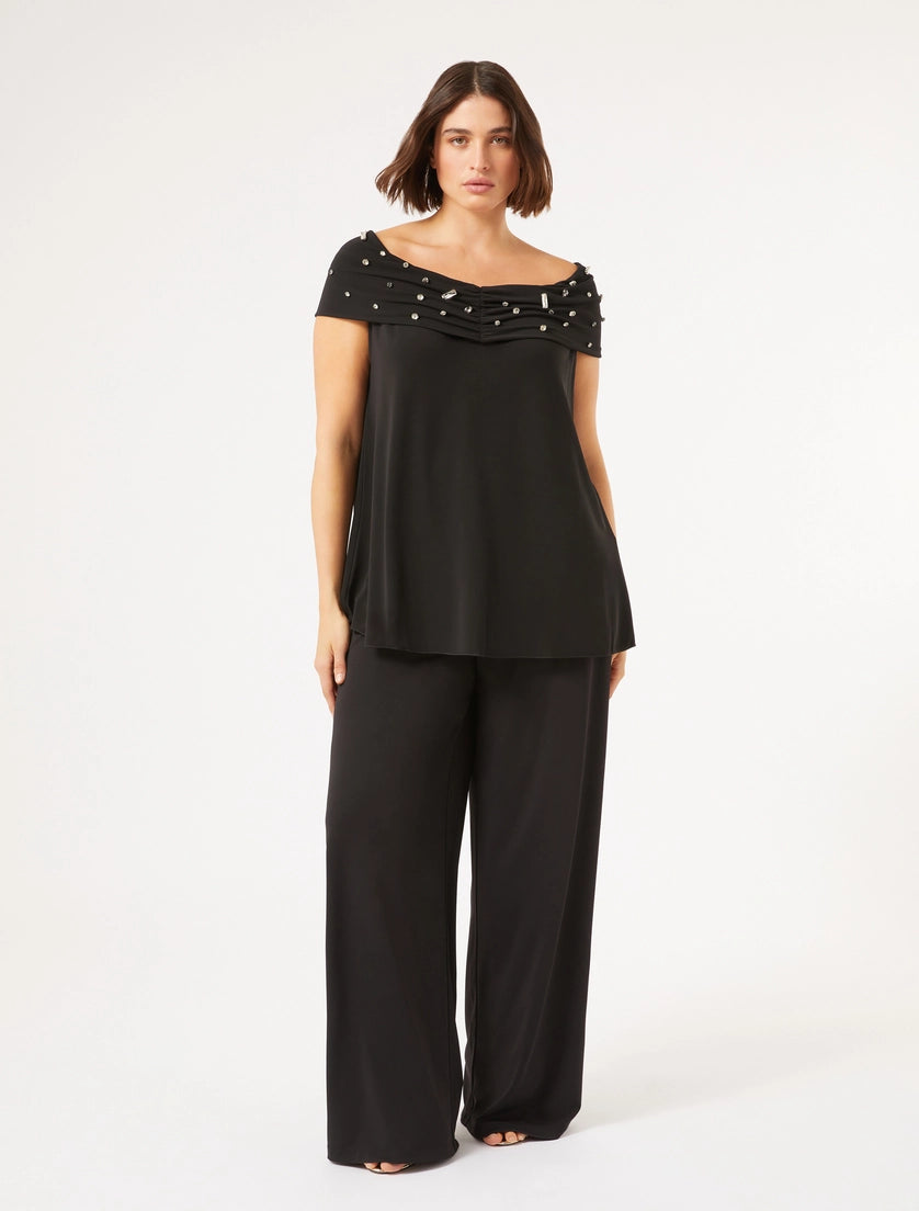 Persona by Marina Rinaldi T-shirt in jersey con ricami Pavia PE25 image 0