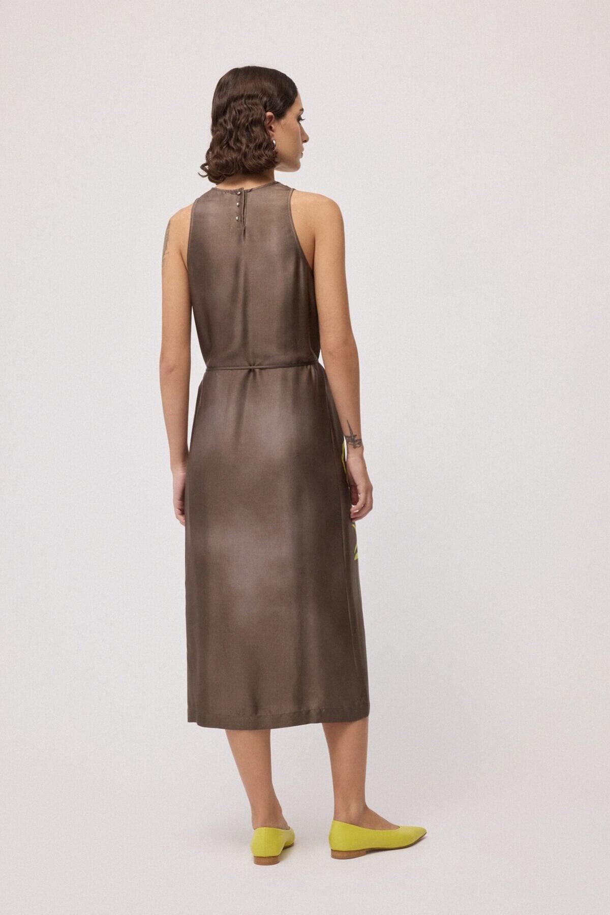 Ottod'Ame Abito midi in raso di viscosa mod DA5381 PE26 Ottod'Ame