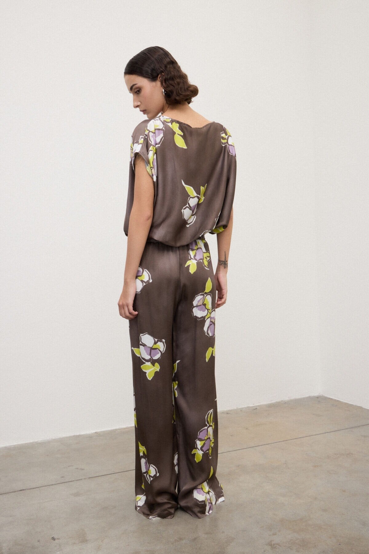 Ottod'Ame Pantalone palazzo in raso di viscosa DP0055 PE26 Ottod'Ame