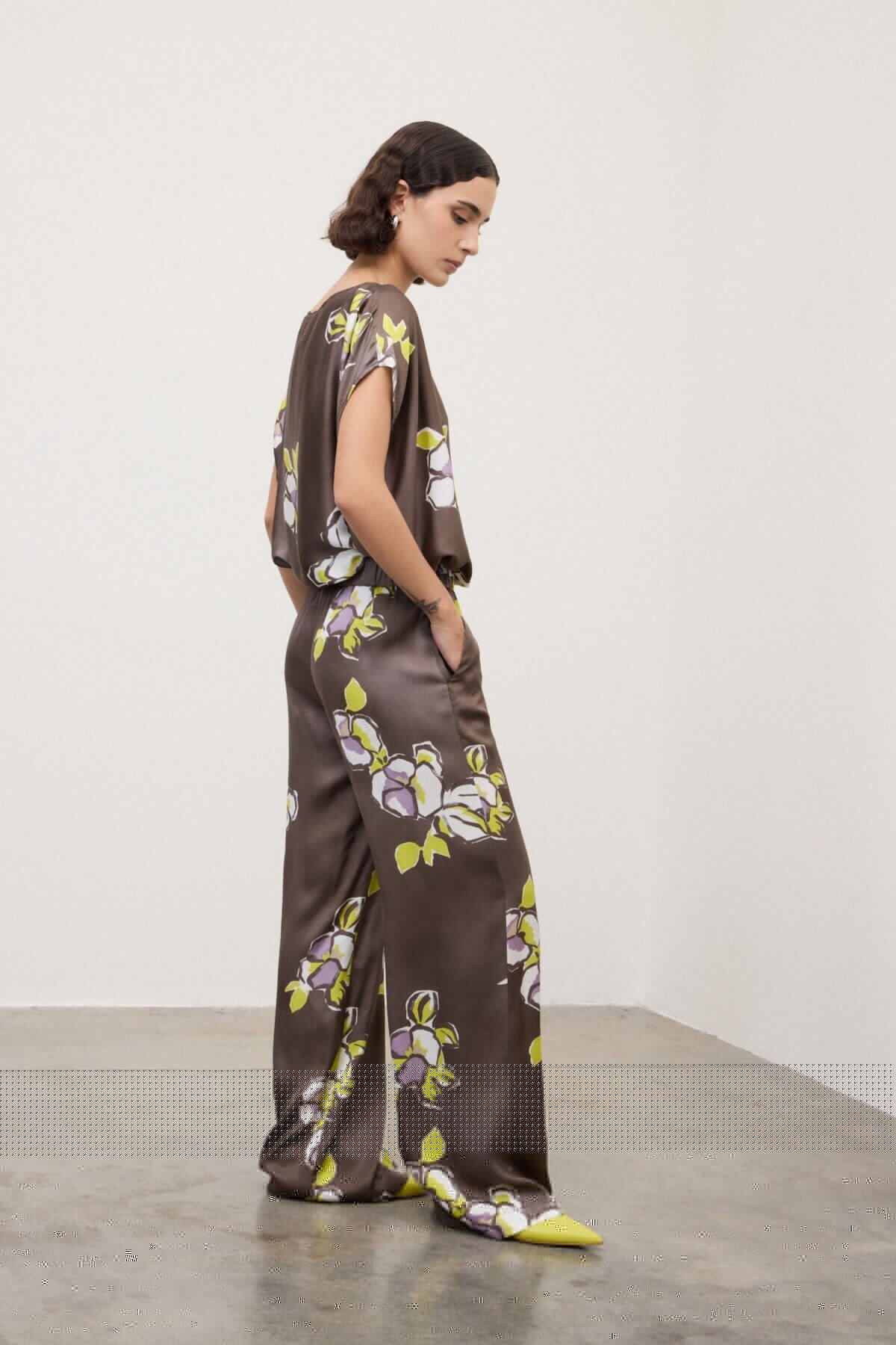 Ottod'Ame Pantalone palazzo in raso di viscosa DP0055 PE26 Ottod'Ame