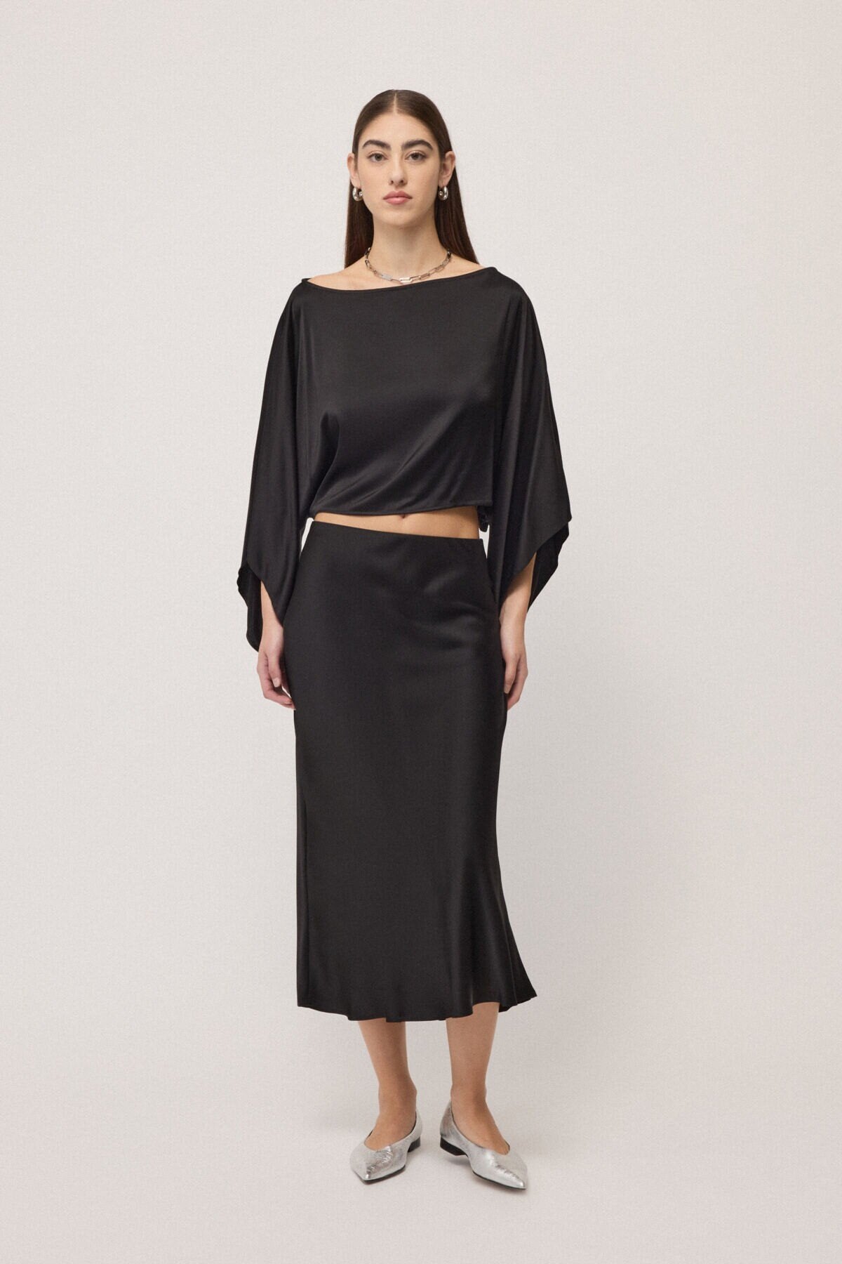 Ottod'Ame Gonna midi in raso di viscosa DK9294 PE26 Ottod'Ame