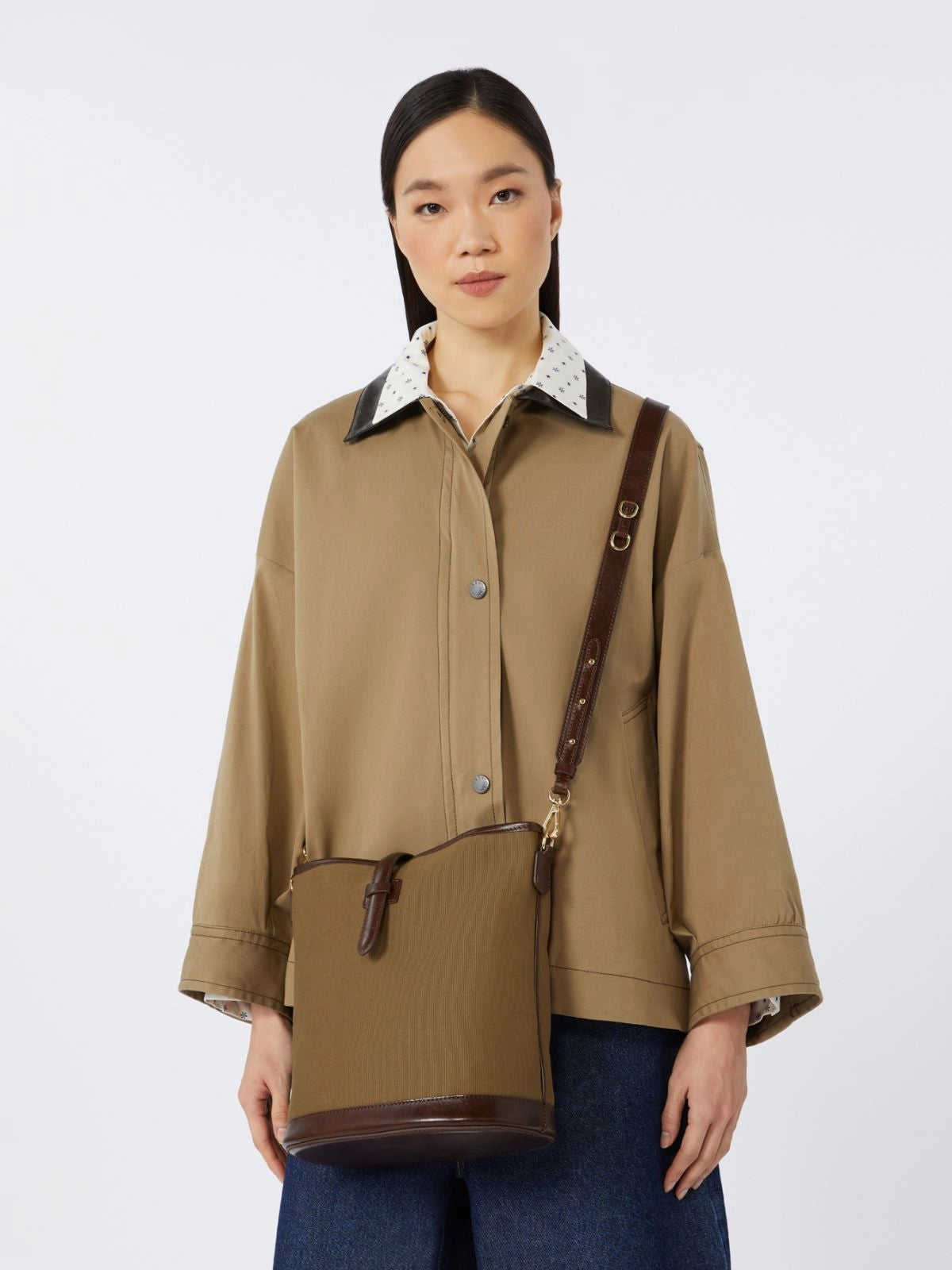 Weekend Max Mara Borsa a secchiello in canvas Domizia1 AI25