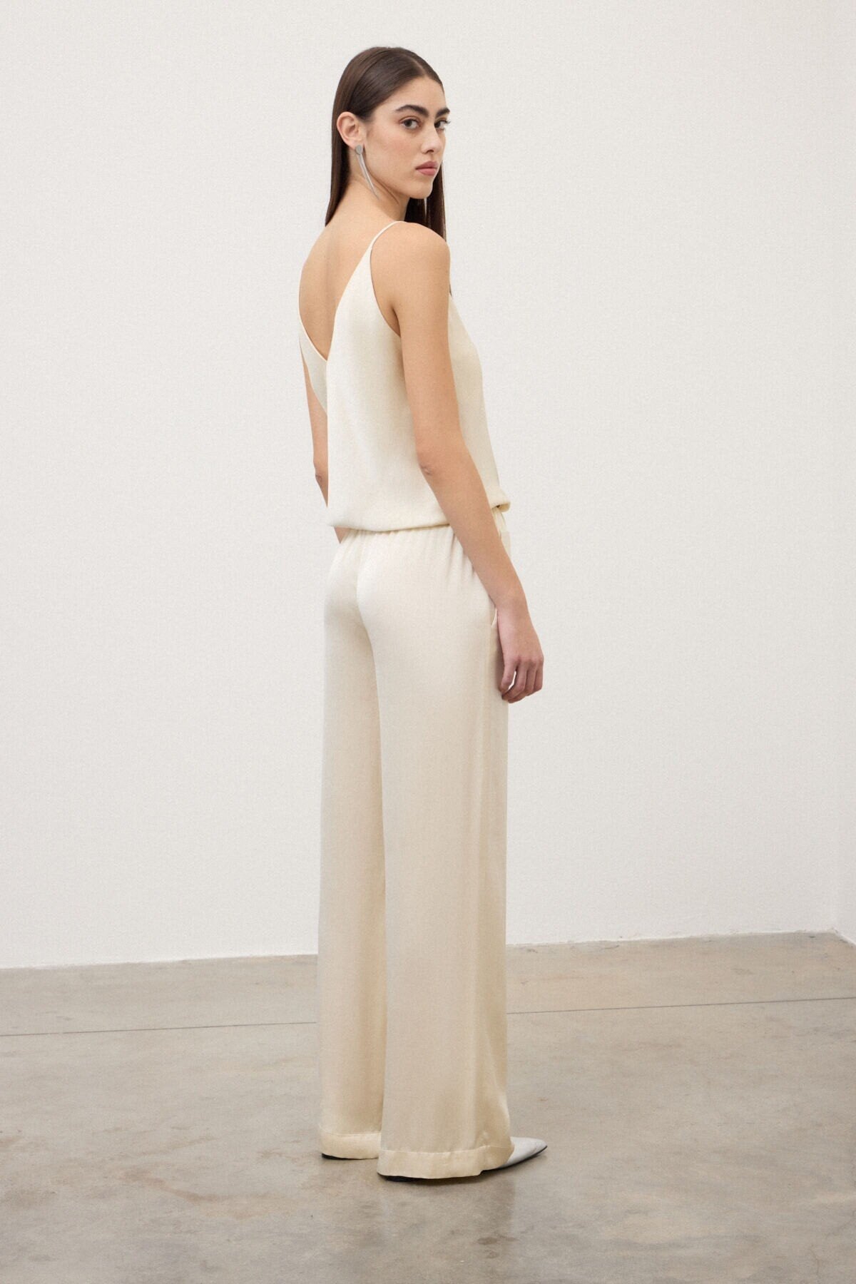 Ottod'Ame Pantaloni palazzo in raso di viscosa DP9661-4 PE26 Ottod'Ame