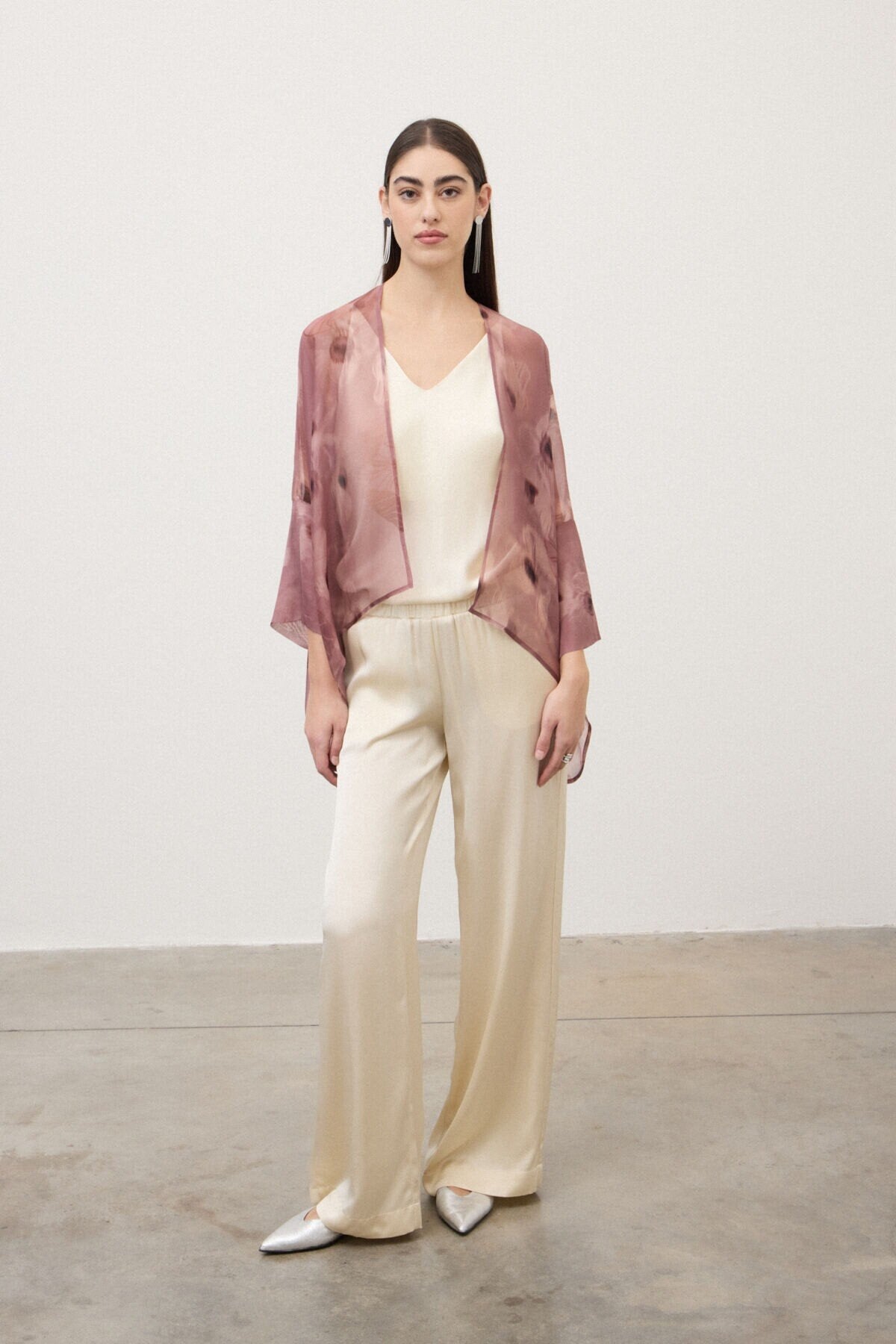 Ottod'Ame Pantaloni palazzo in raso di viscosa DP9661-4 PE26 Ottod'Ame