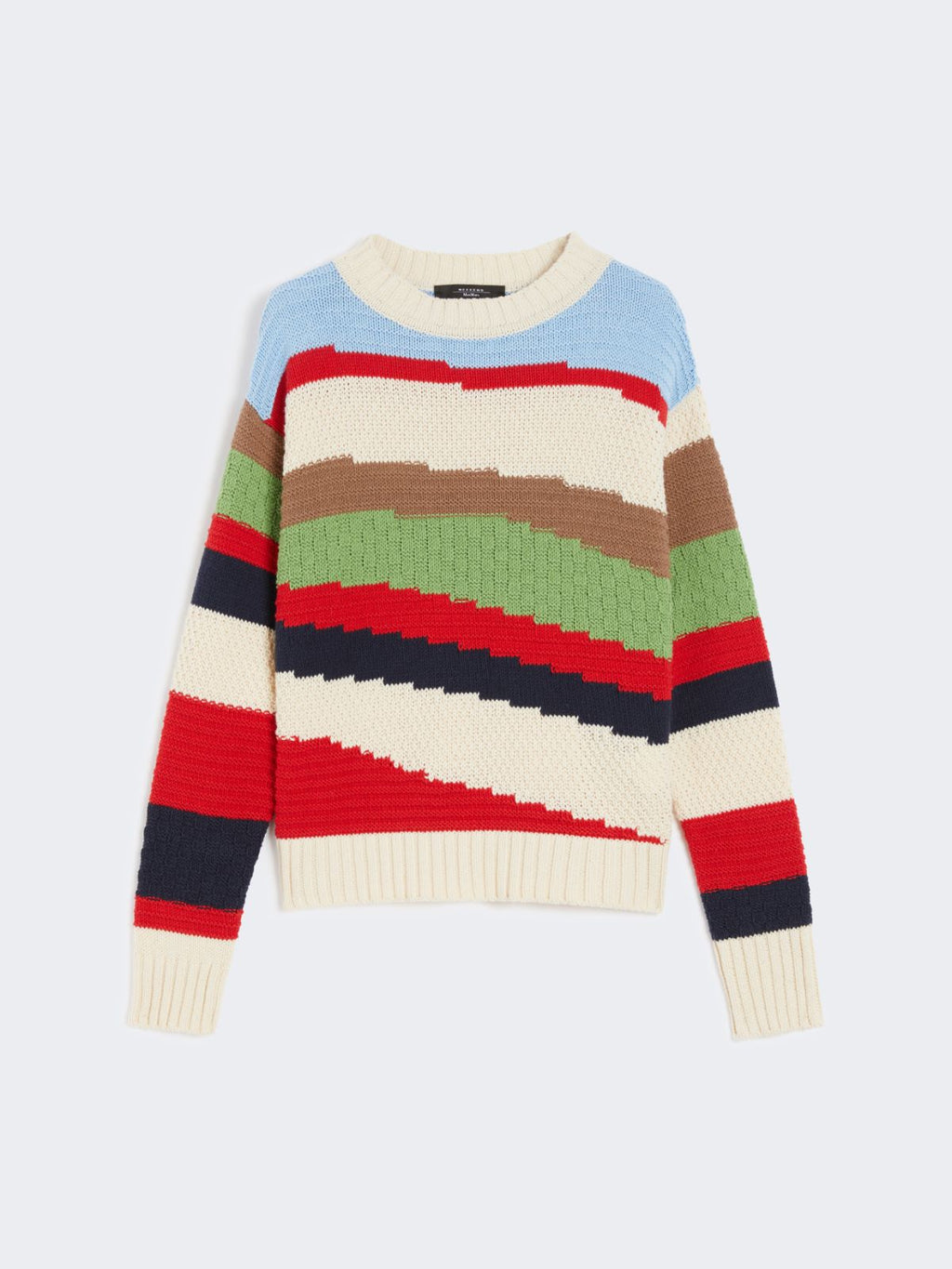 Weekend Max Mara Maglia intarsiata in cotone multicolor Polo  AI25 image 4