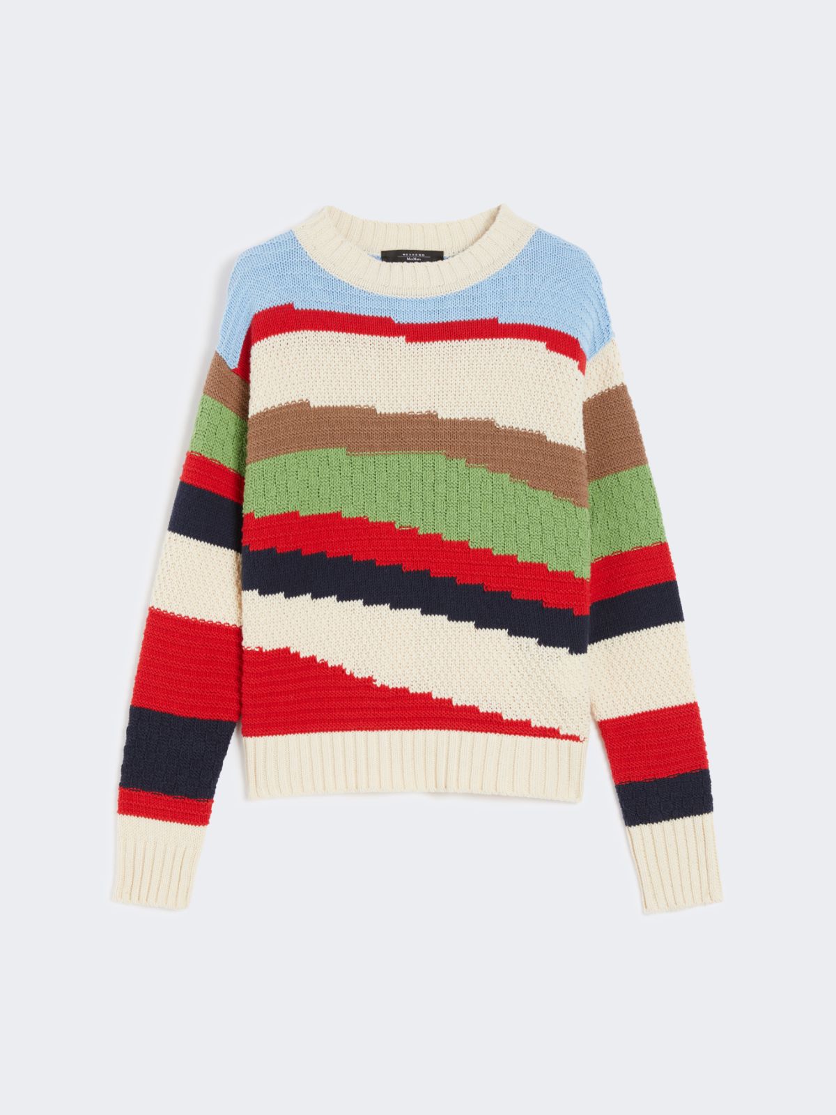 Weekend Max Mara Maglia intarsiata in cotone multicolor Polo  AI25 image 4