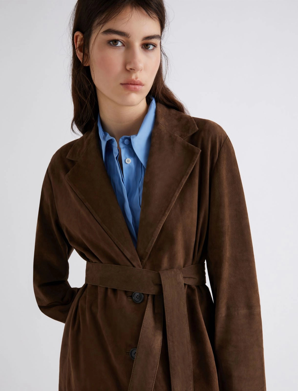 Marella Trench in suede marrone Edel  AI25