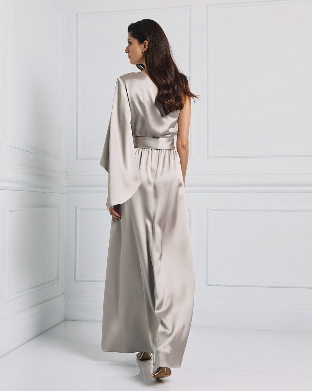 Access Fashion Abito monospalla in raso mod. 3308 PE25 image 3