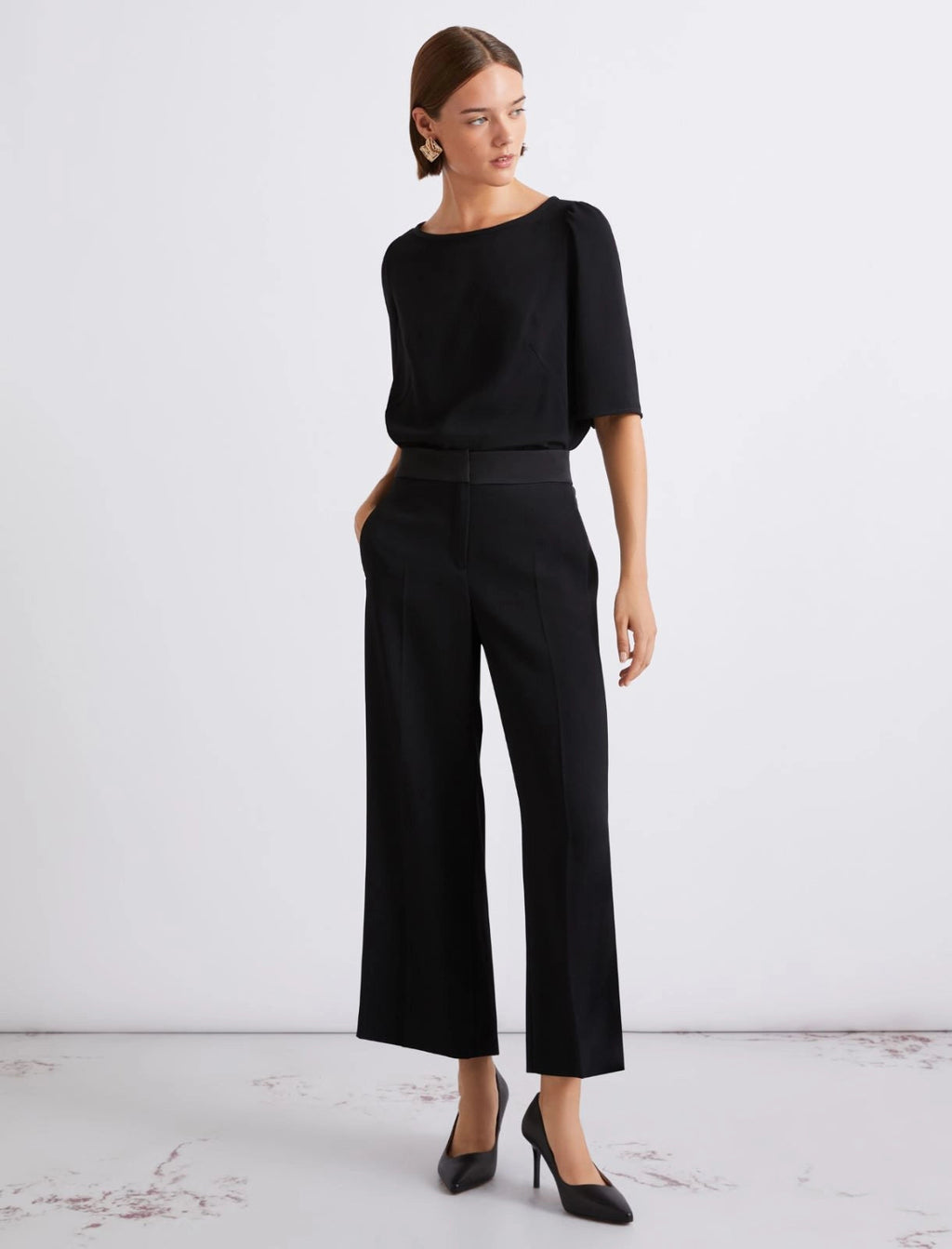Marella ART. 365 Pantalone in envers satin, nero Grace PE26 Marella Art 365