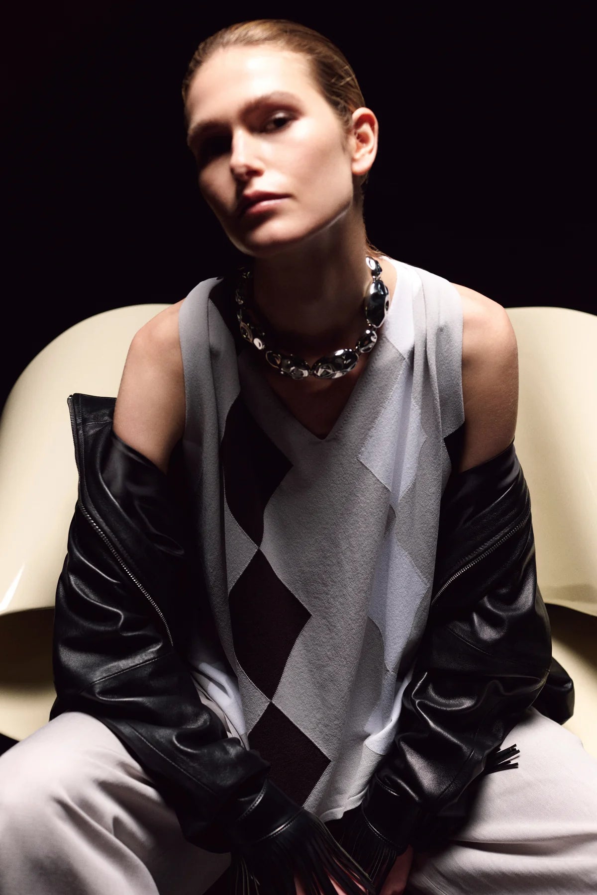 Liviana Conti Top con disegni rombi in viscosa Guia mod F6SA58 PE26 Liviana Conti