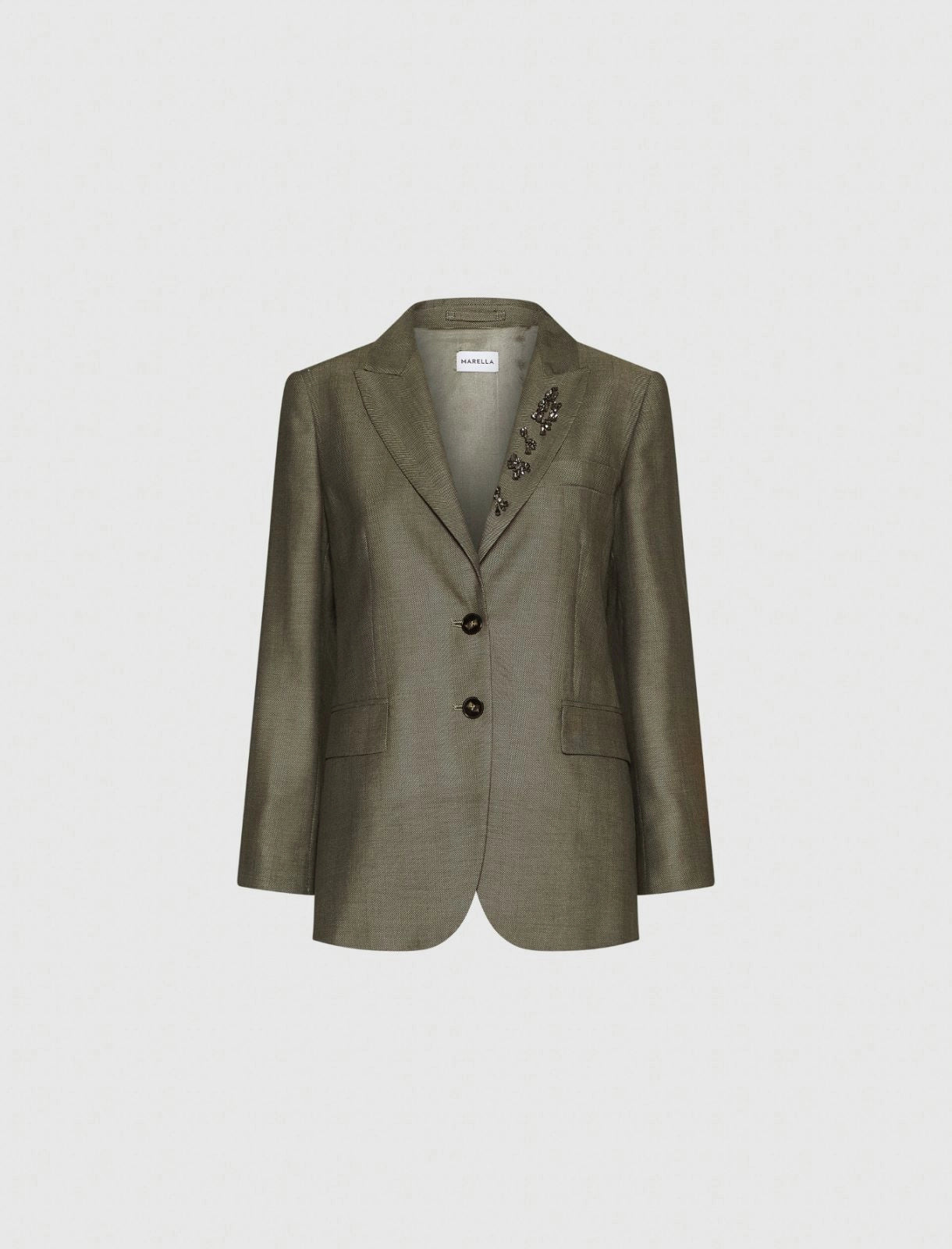 Marella Giacca in saglia fluida con cristalli Impact  AI25