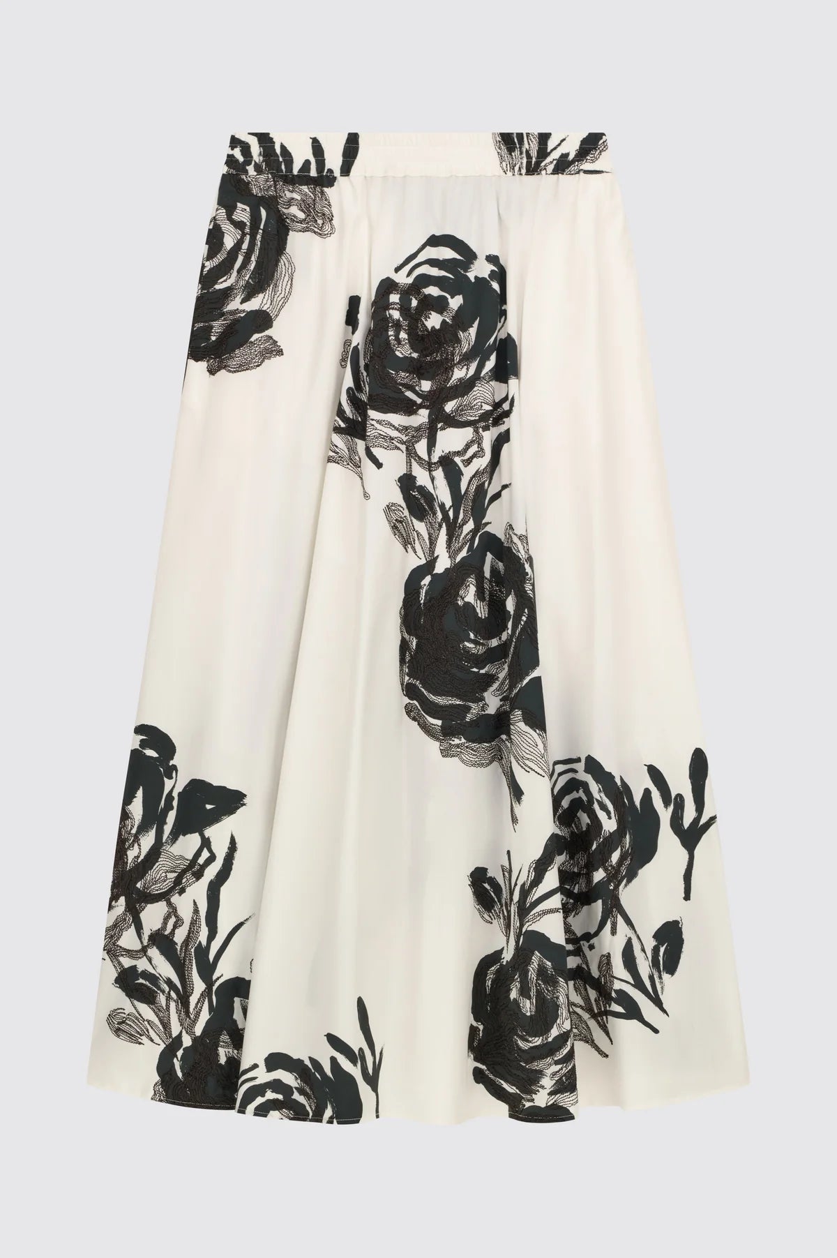 Liviana Conti Gonna midi con stampa fiore e ricamo Indira mod. F6SU73 PE26 Liviana Conti