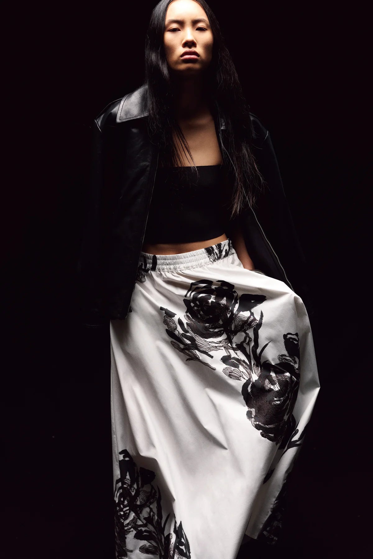 Liviana Conti Gonna midi con stampa fiore e ricamo Indira mod. F6SU73 PE26 Liviana Conti