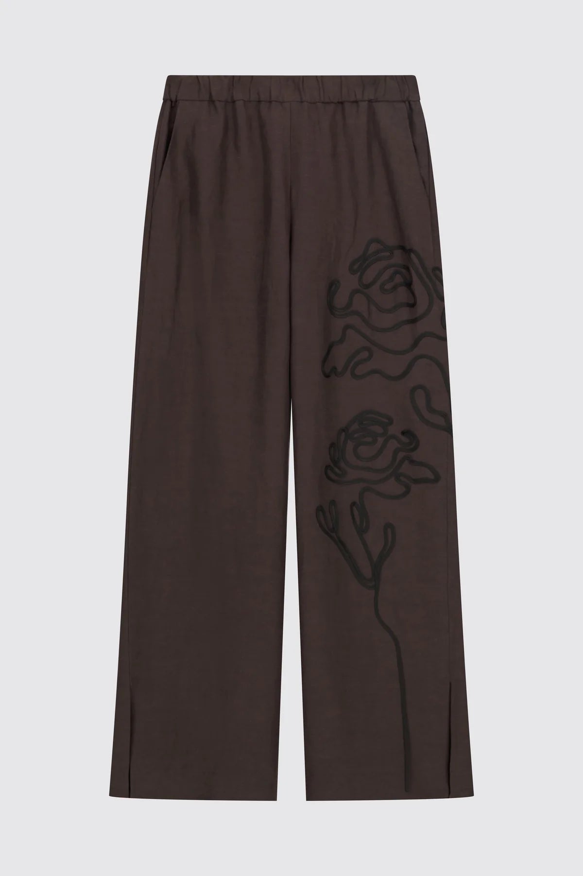 Liviana Conti Pantalone ricamati palazzo in viscosa-lino Julian mod F6SL94 PE26 Liviana Conti