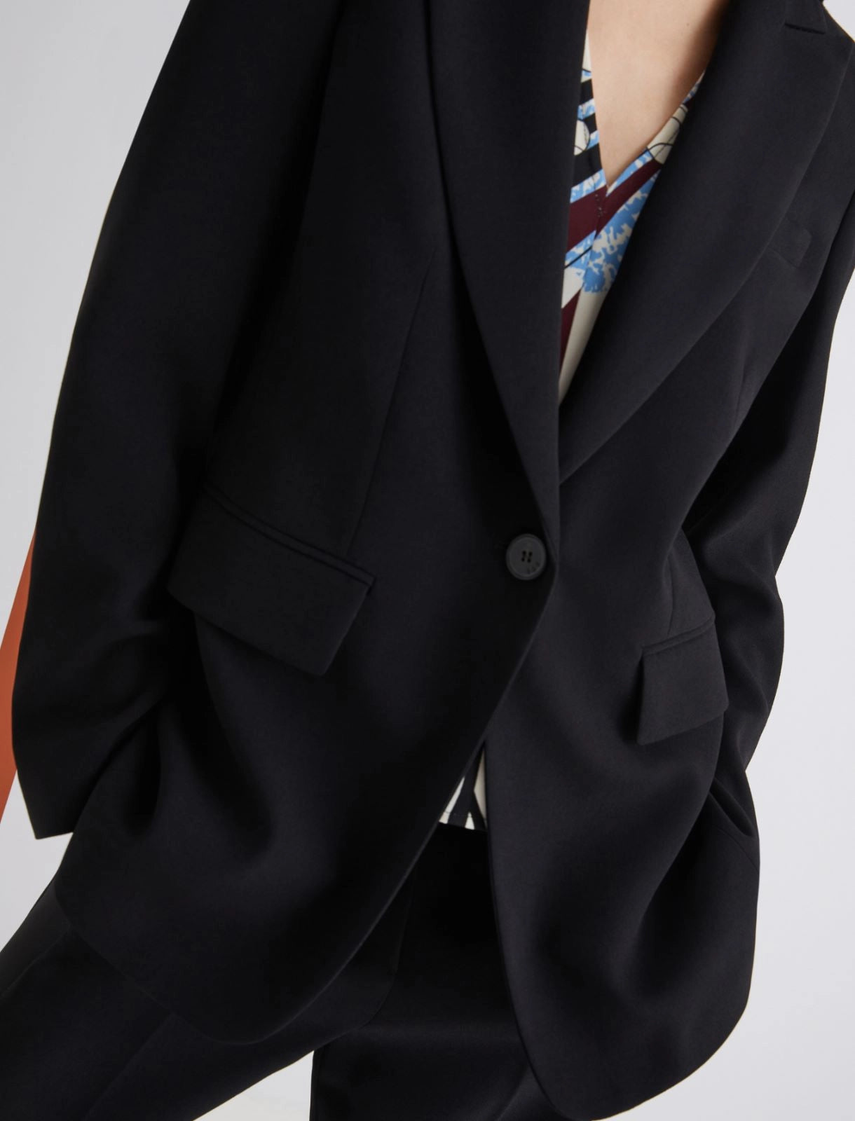 Marella ART. 365 Giacca monopetto in envers satin Kelly AI25