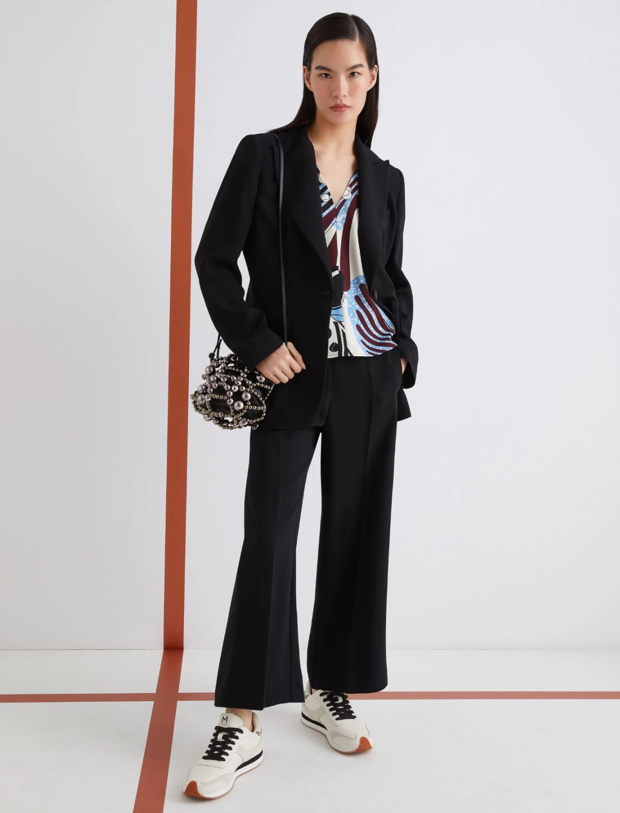 Marella ART. 365 Giacca monopetto in envers satin Kelly AI25