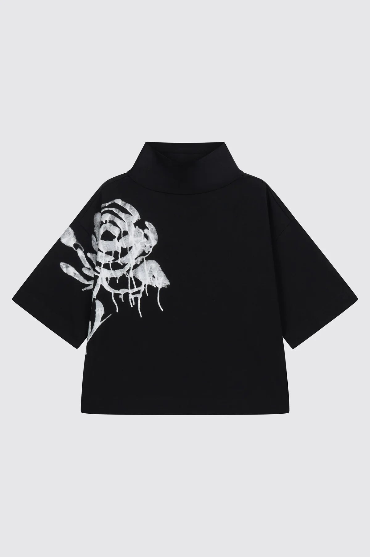 Liviana Conti T-shirt con applicazione fiore effetto stencil Kenna mod F6SW66 PE26 Liviana Conti