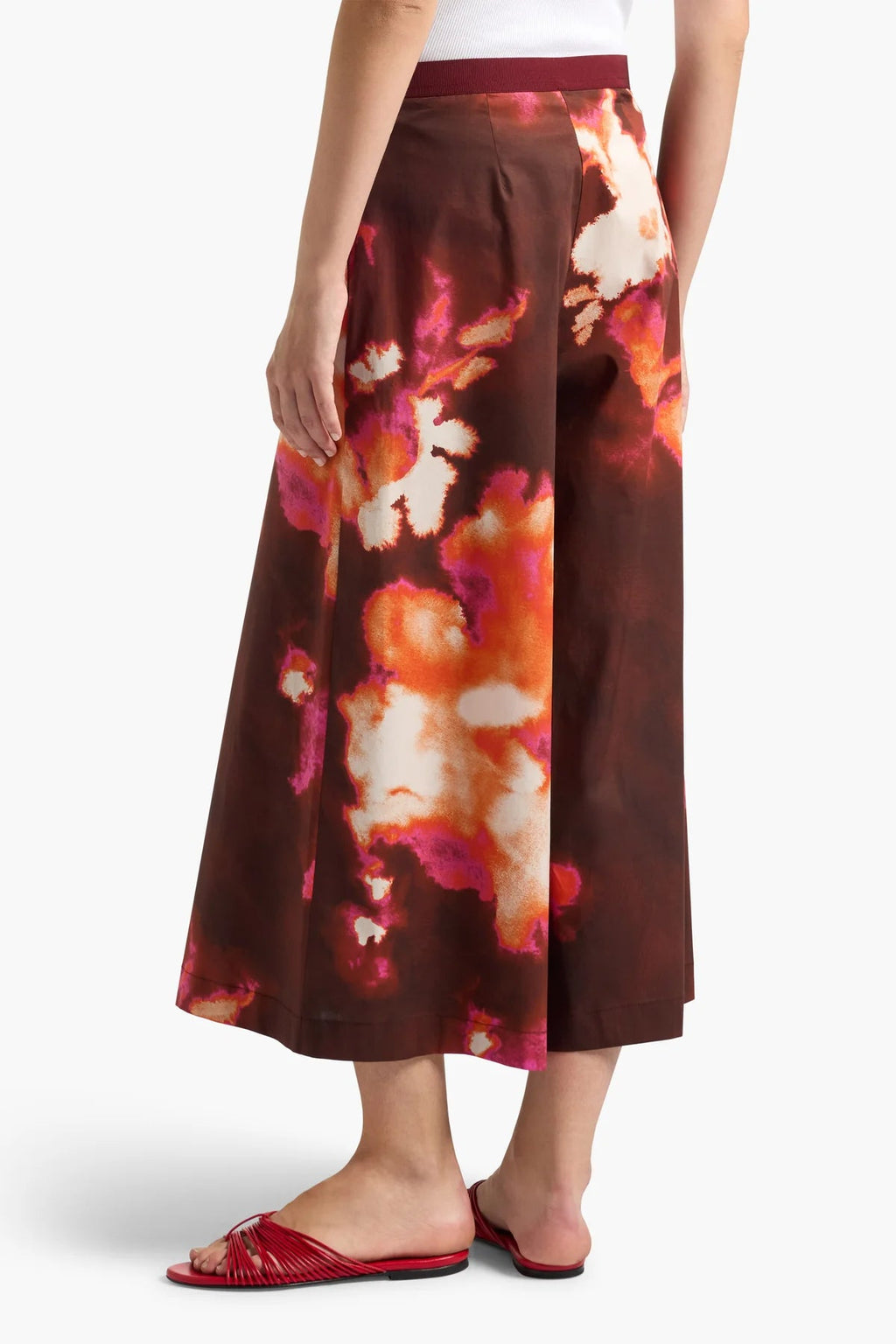 Liviana Conti Pantalone crop in popeline stampato Marilyn L6SU38 PE26 Liviana Conti