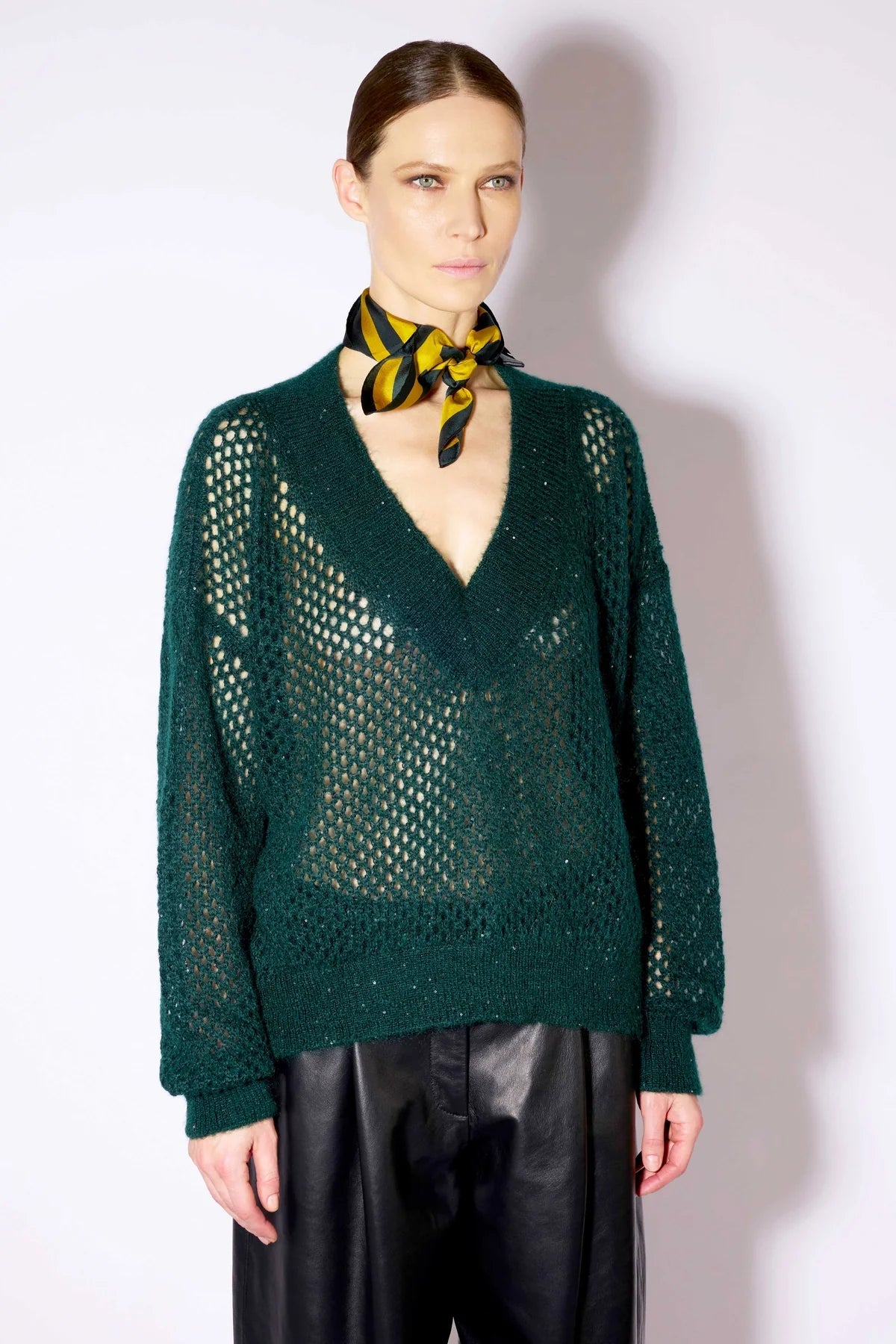 Liviana Conti Maglia Marion traforata profilo lurex mod F6WG72 AI26 Liviana Conti