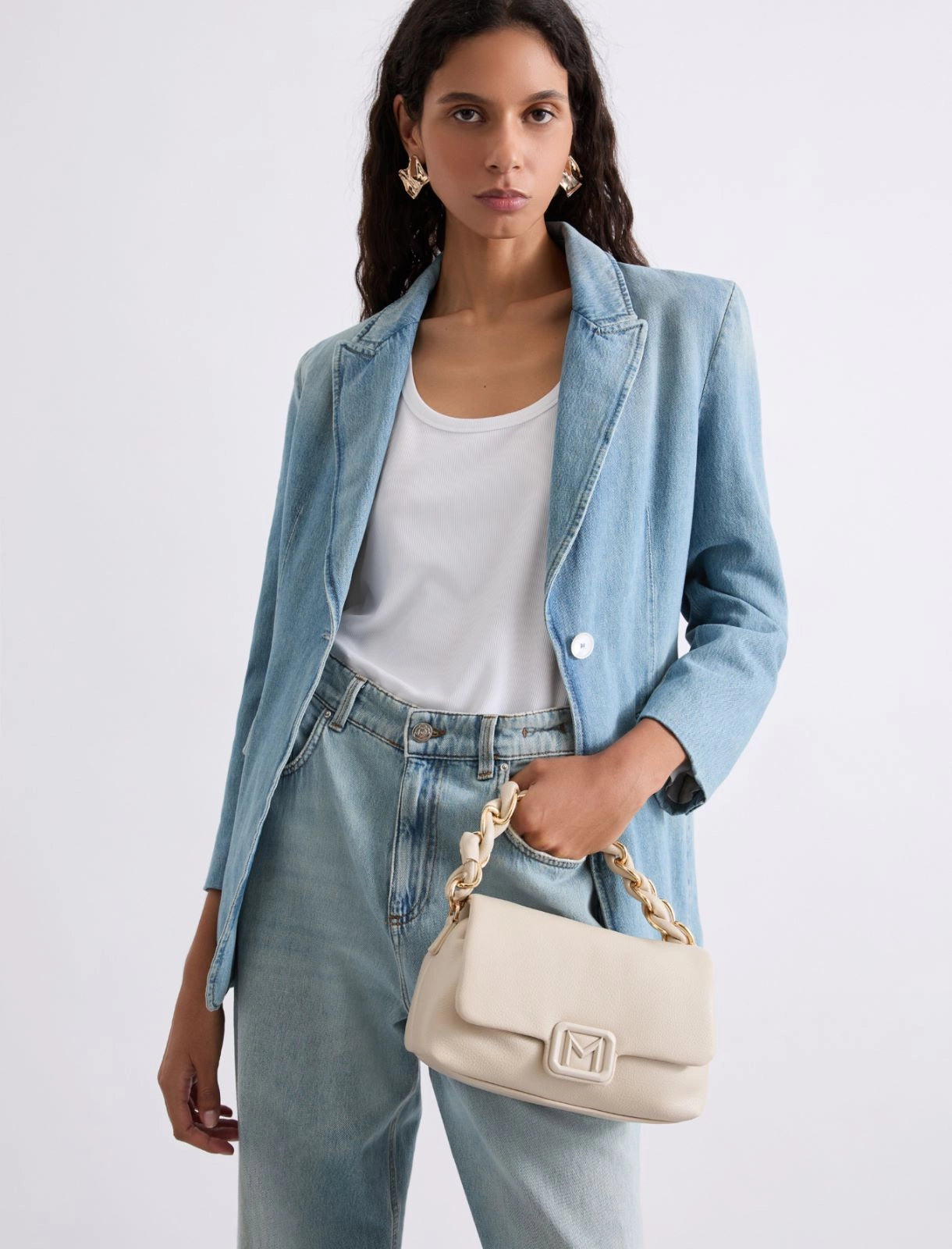 Marella Accessori Borsa Le Muse small MLADorico, ghiaccio PE26 Marella