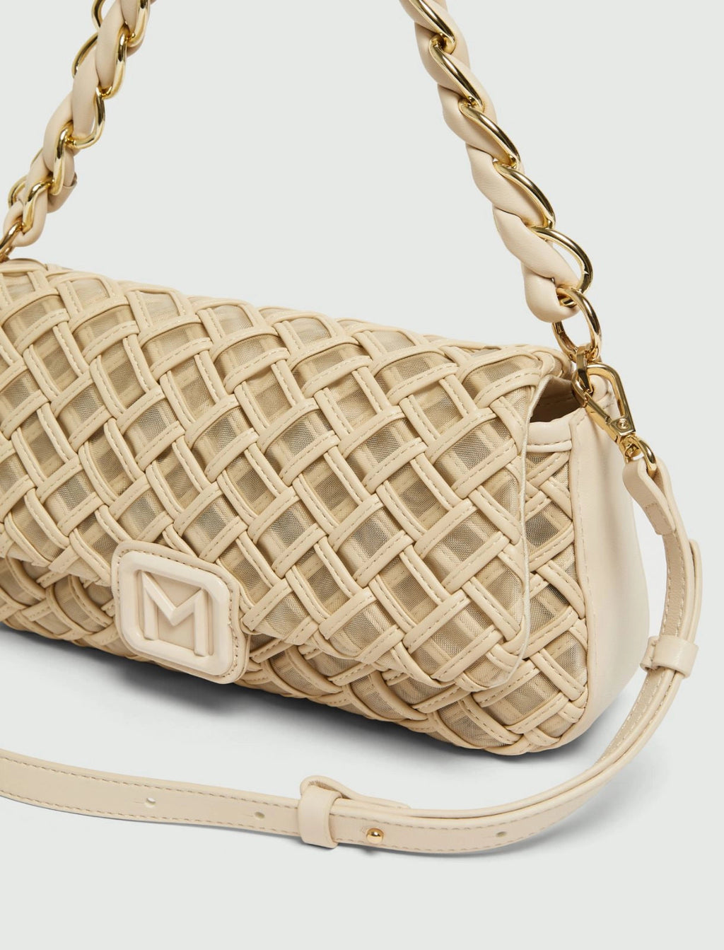 Marella Accessori Borsa Le Muse medium con intreccio MLAEmily, nude PE26 Marella