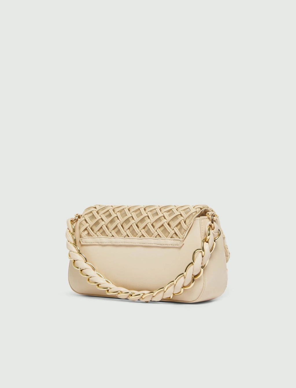 Marella Accessori Borsa Le Muse medium con intreccio MLAEmily, nude PE26 Marella