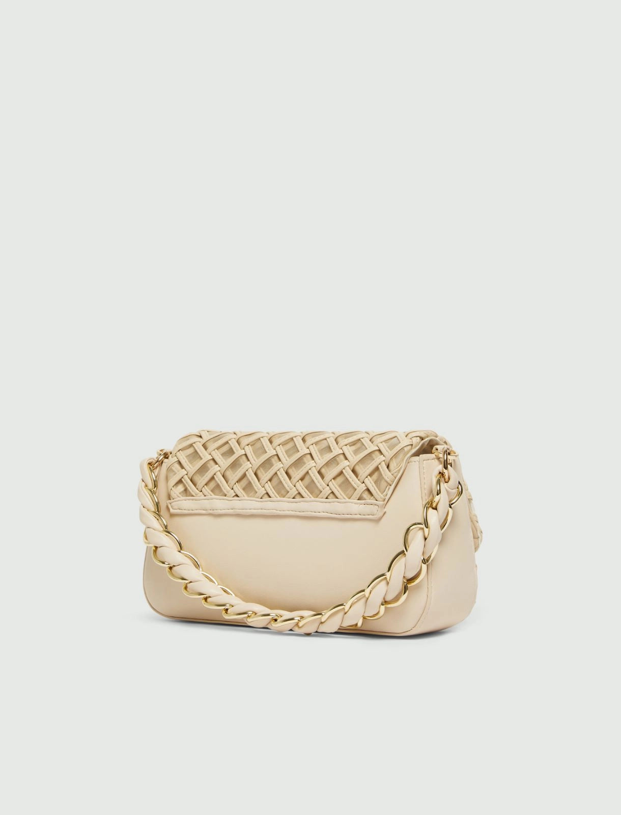Marella Accessori Borsa Le Muse medium con intreccio MLAEmily, nude PE26 Marella
