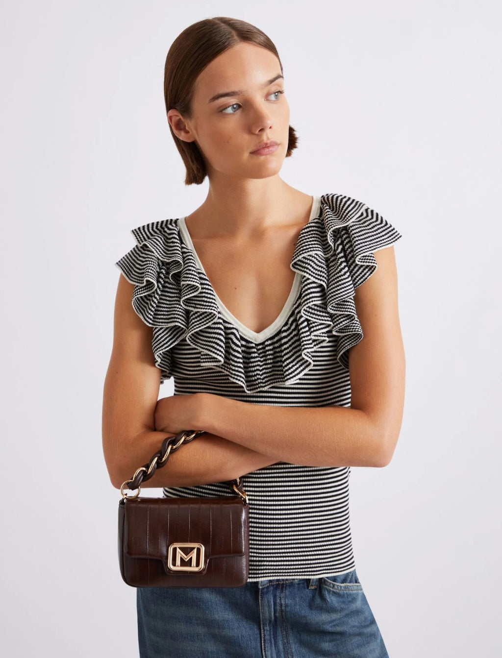 Marella Accessori Borsa Le Muse small stampa rettile, testa di moro MLALontra2 PE26 Marella