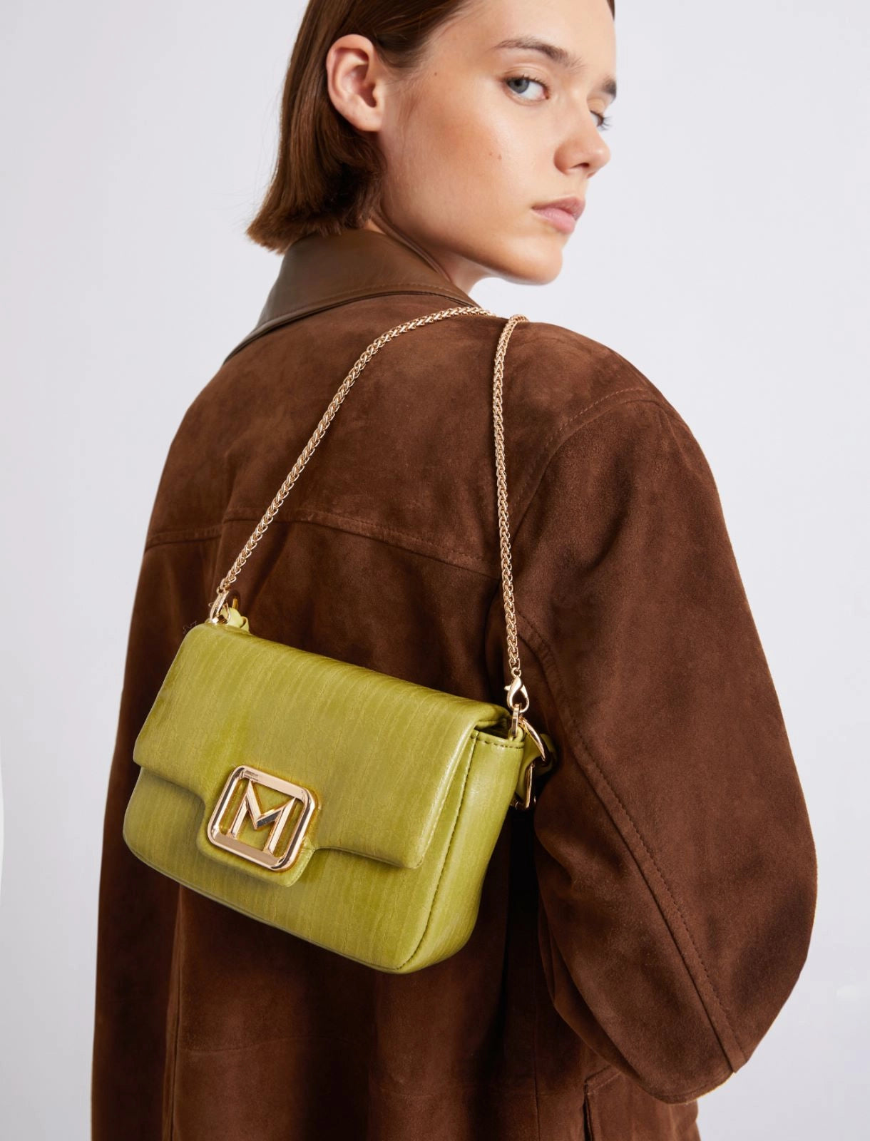 Marella Accessori Borsa Le Muse small stampa rettile, pistacchio MLALontra2 PE26 Marella