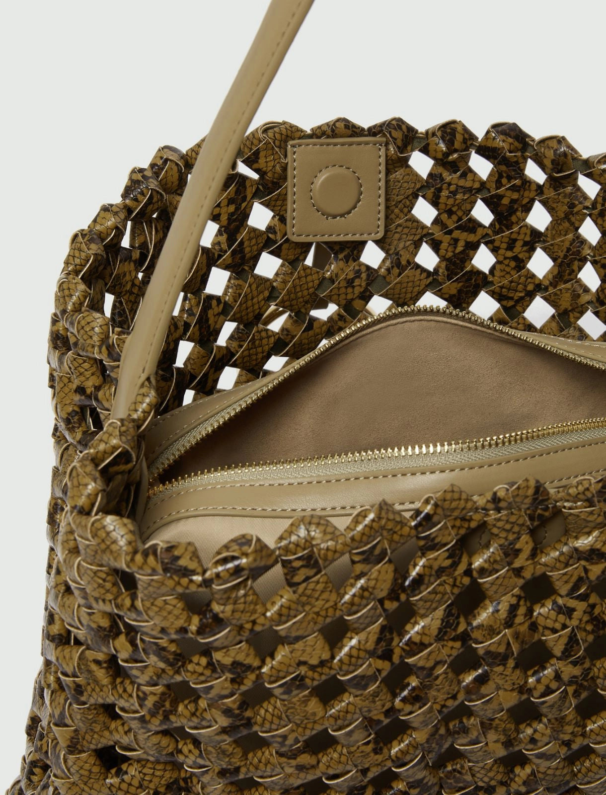 Marella Accessori Borsa grande con stampa pitone intrecciato MLAOttico PE26 Marella