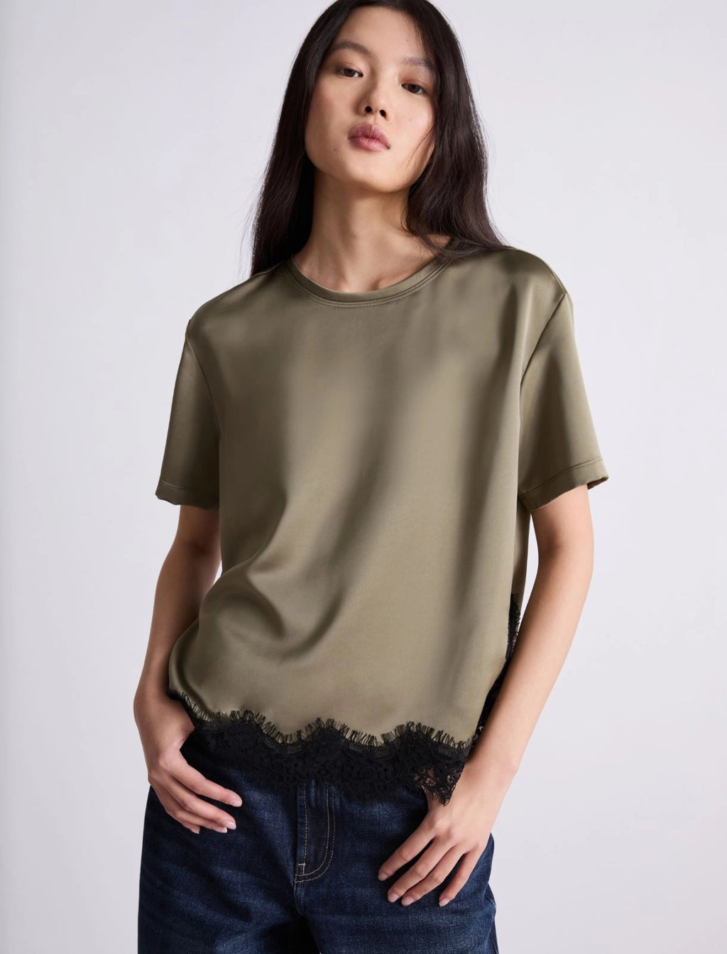 Marella T-shirt in raso con pizzo MLICarioca PE26 Marella