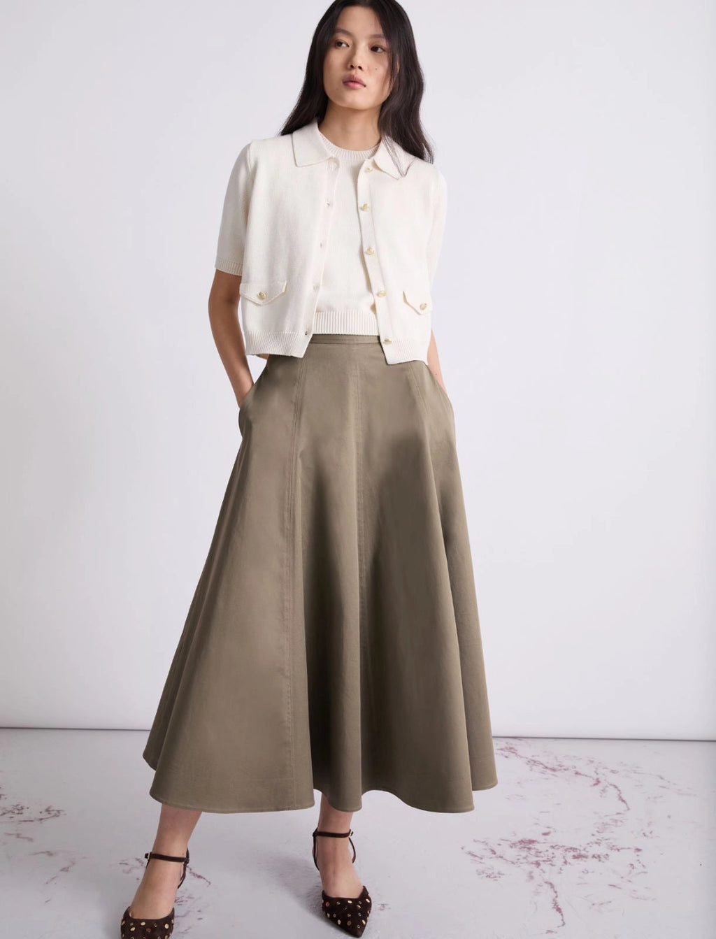 Marella Gonna midi a ruota con tasche MLIForte PE26 Marella