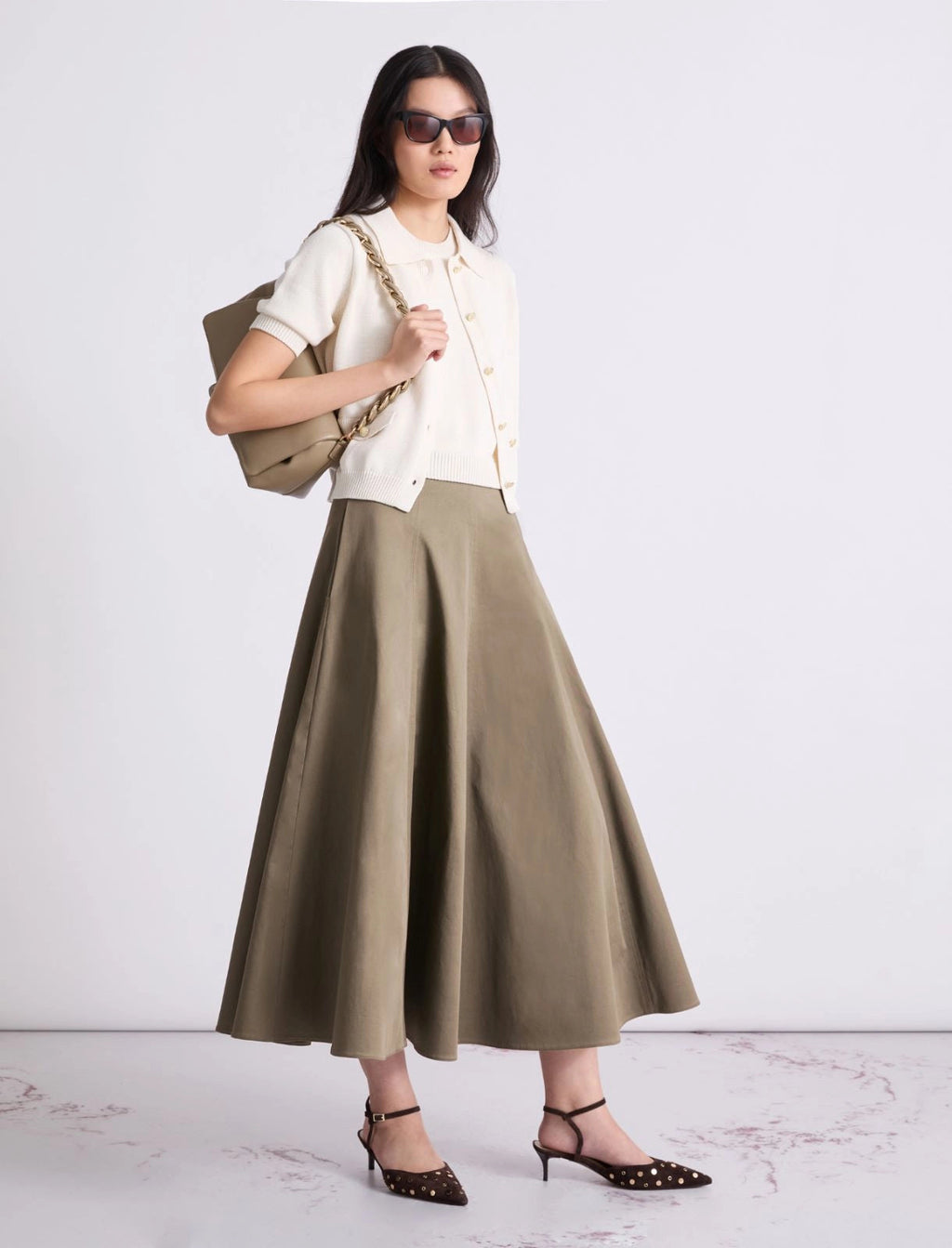 Marella Gonna midi a ruota con tasche MLIForte PE26 Marella